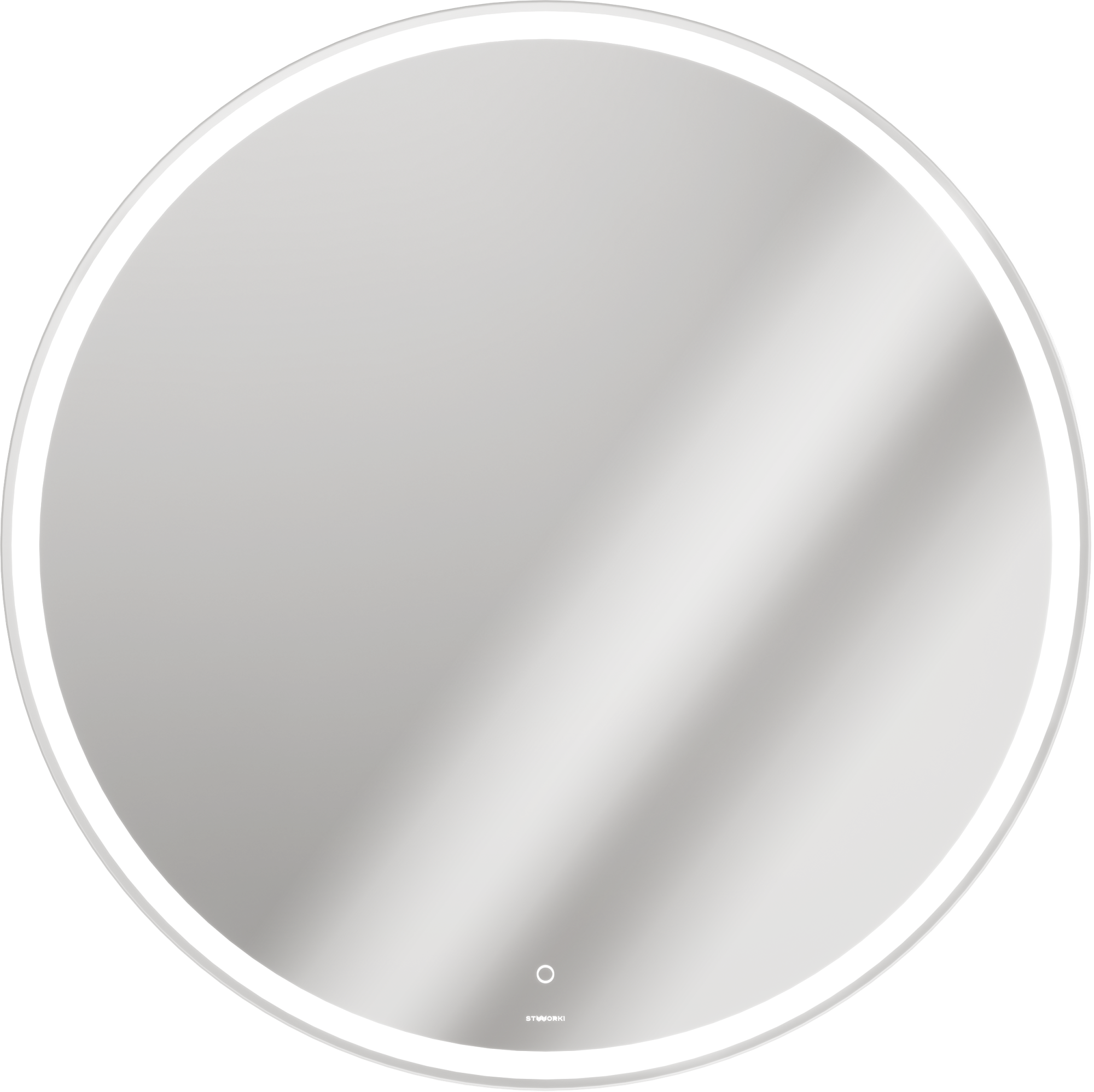 Зеркало STWORKI Мальмё 100 с подсветкой, сенсор на зеркале, круглое, настенное, российское
