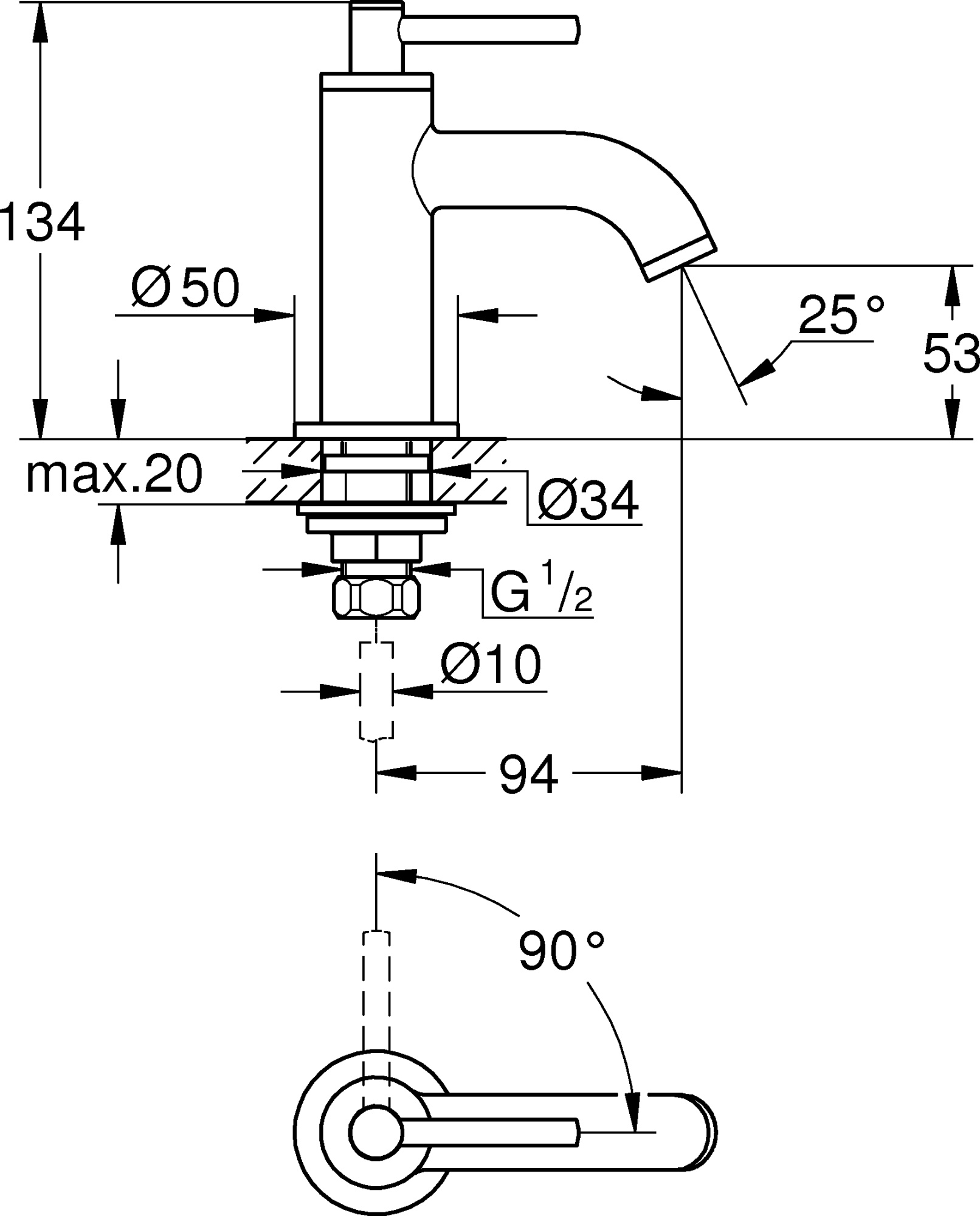 Кран Grohe Atrio New 20021003