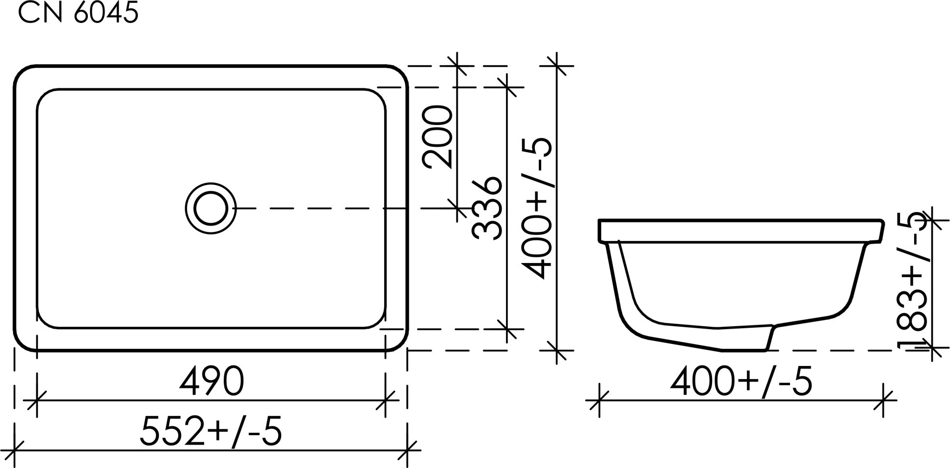 Раковина Ceramicanova Element 55 CN6045