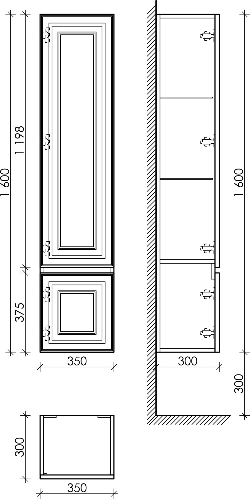 Шкаф-пенал Sancos Very 35 L Bianco