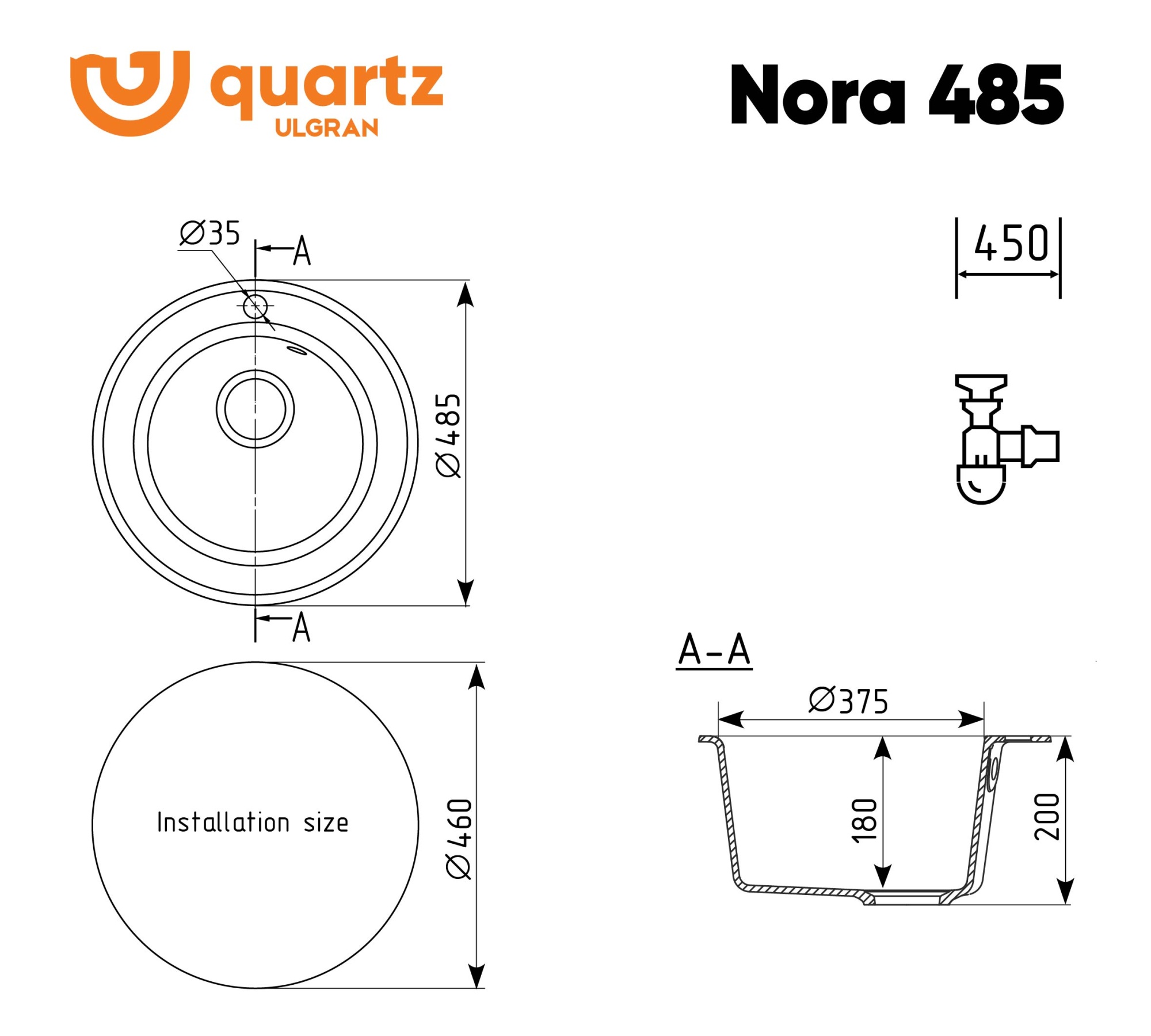 Кухонная мойка Ulgran Nora 485-03 Десерт