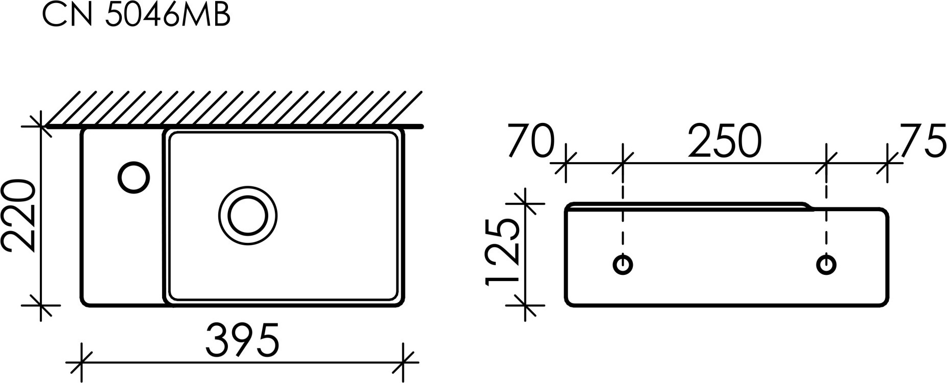 Раковина Ceramicanova Element 39 CN5046MB