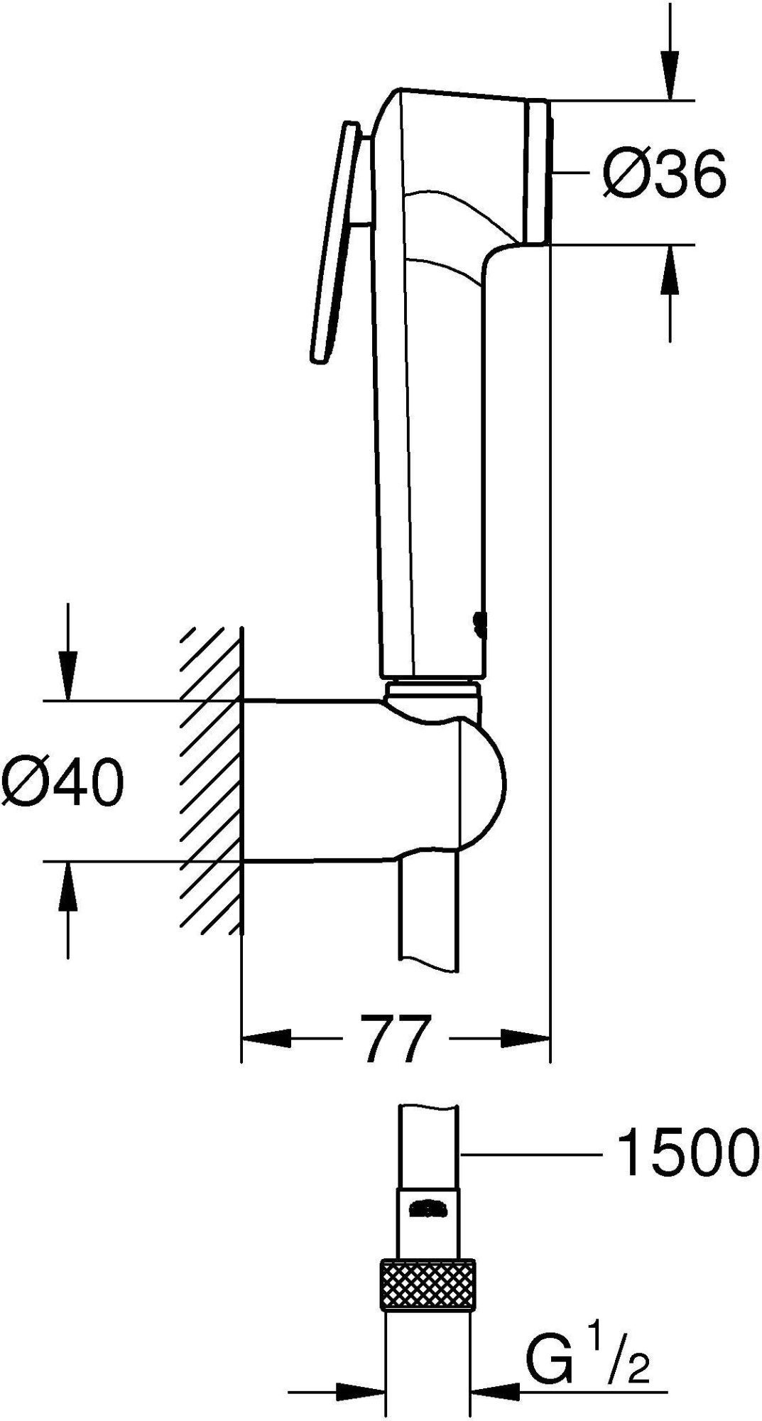 Гигиенический душ Grohe Tempesta-F 26353000