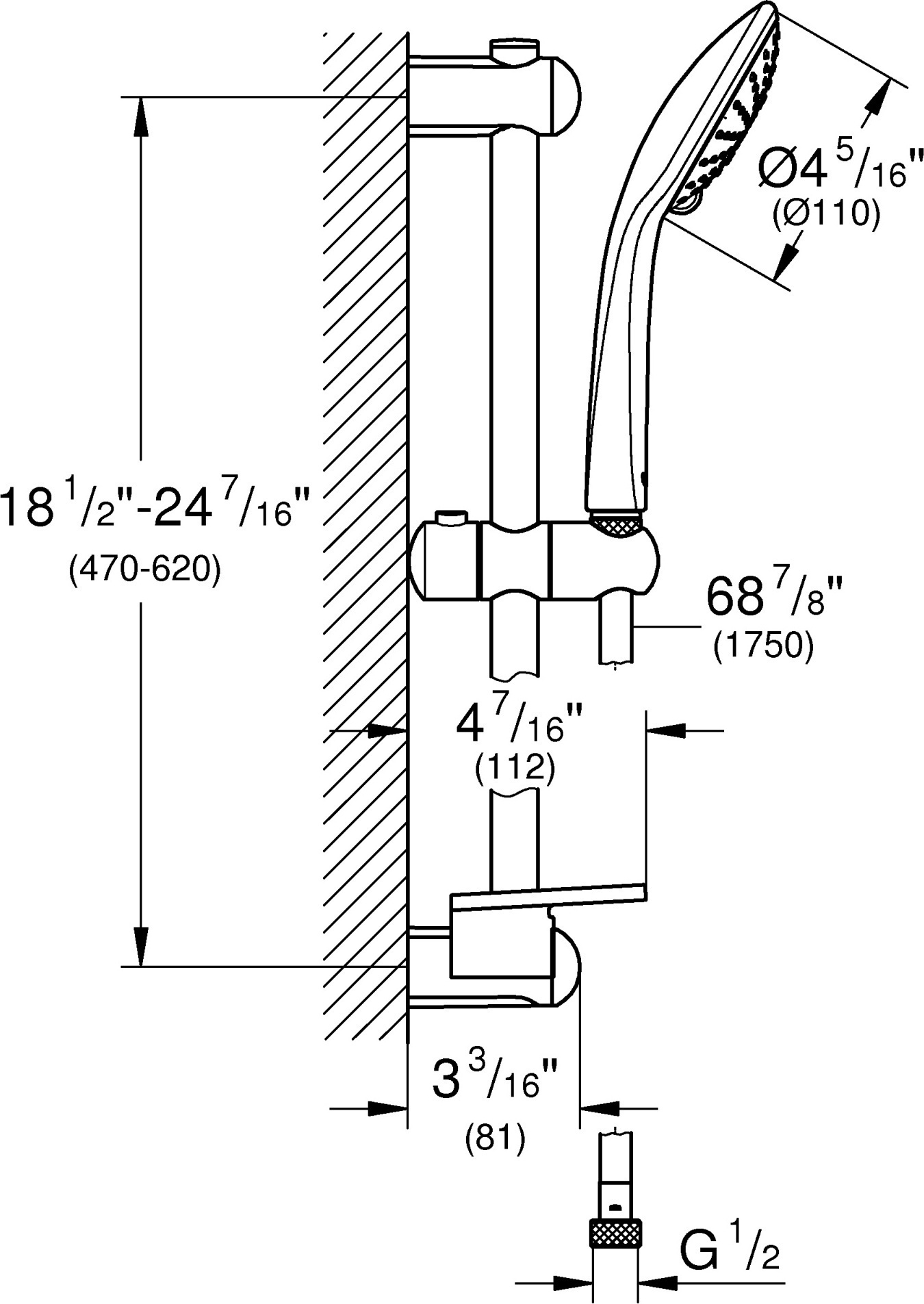 Душевой гарнитур Grohe Euphoria 27243001