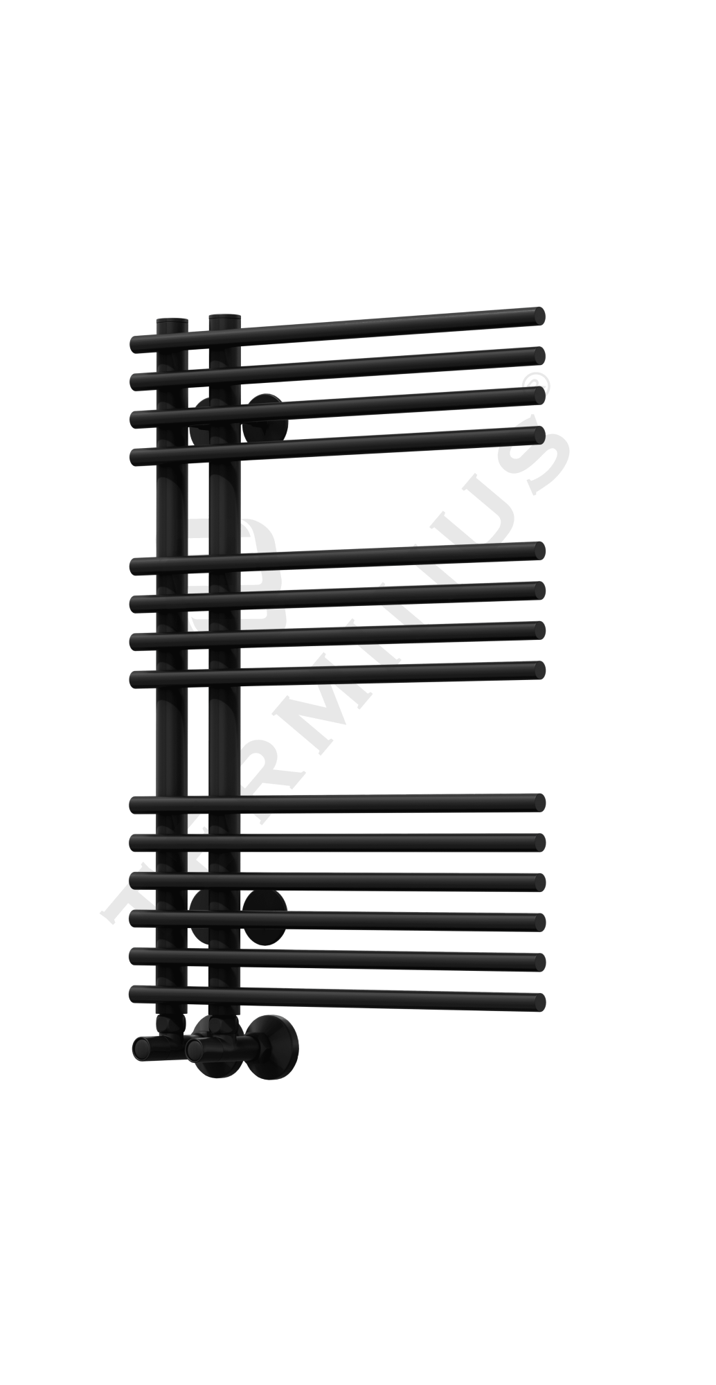 Полотенцесушитель водяной Terminus Lux Астра П14 7x70 black mat