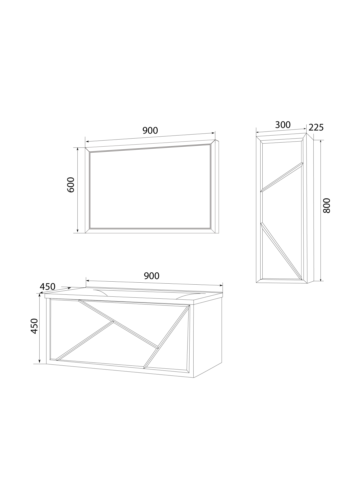 Шкаф Marka One Glass Seattle 30П Blue marble L