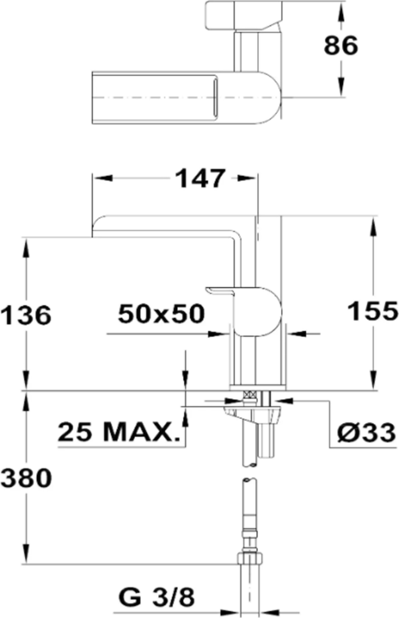 Смеситель Teka Formentera 62331020BC для раковины