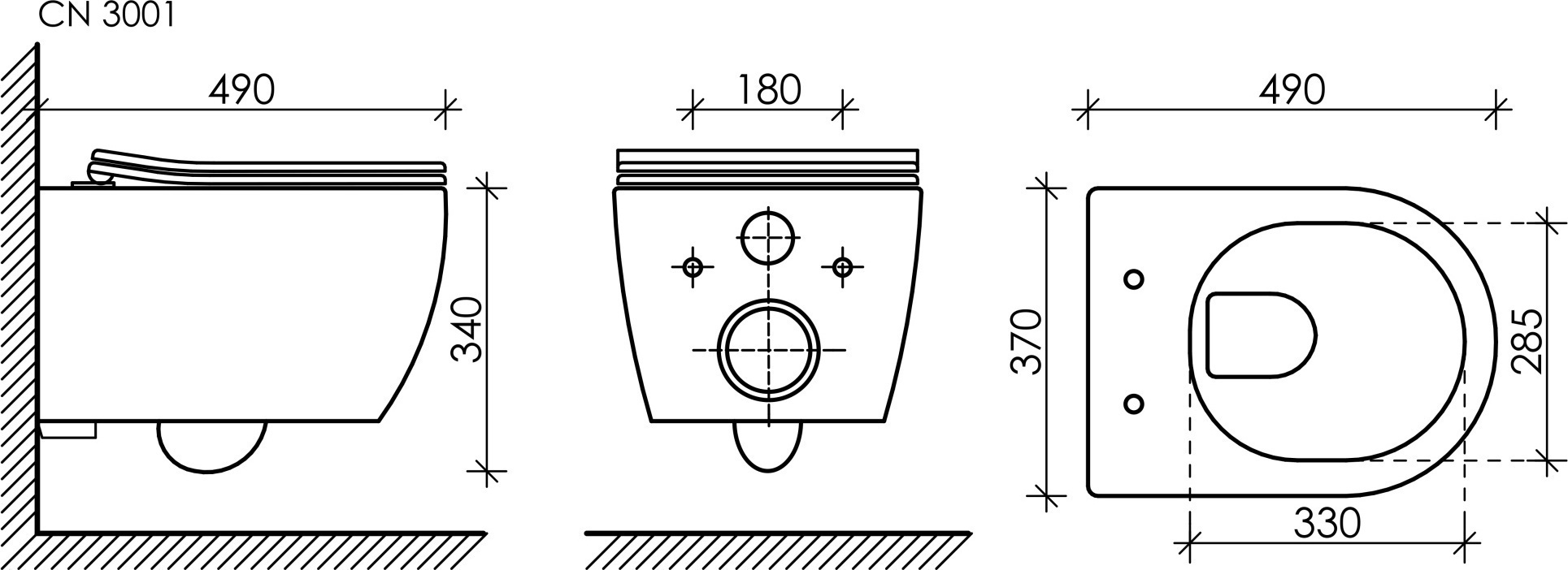 Комплект Ceramicanova Инсталляция с унитазом CN3001_1001CH_1000