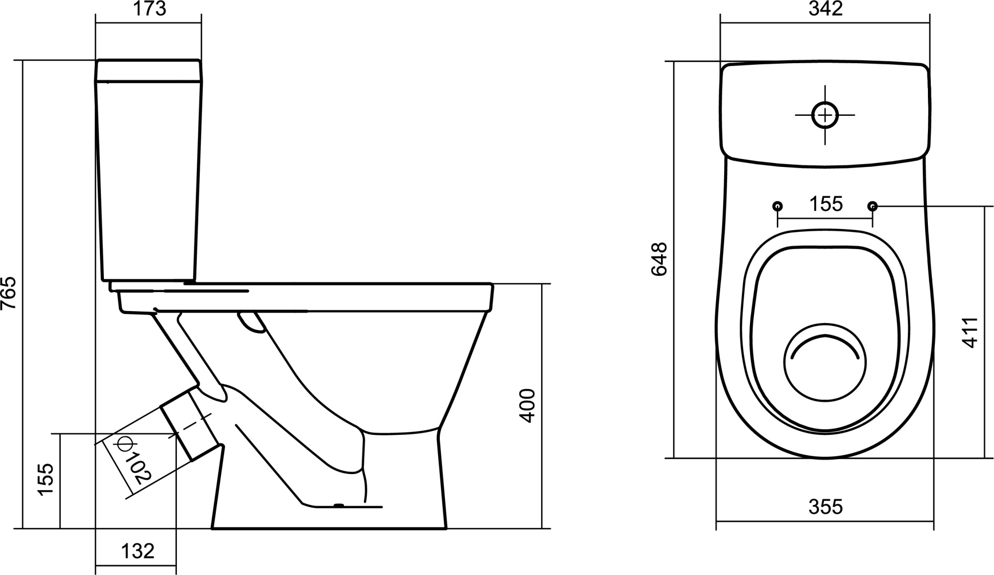 Унитаз-компакт Santek Уно 1WH501613