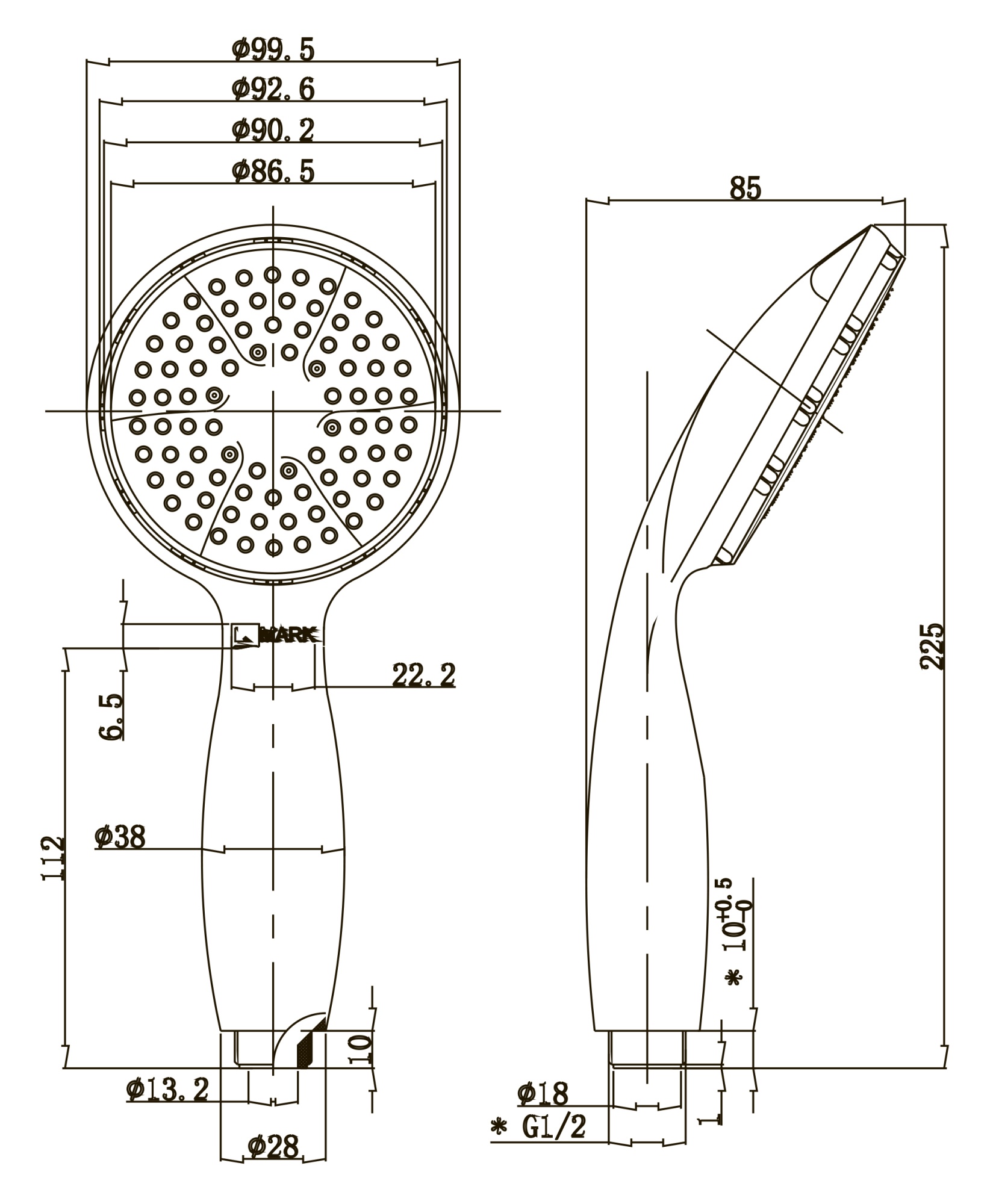 Душевая лейка Lemark LM8001C