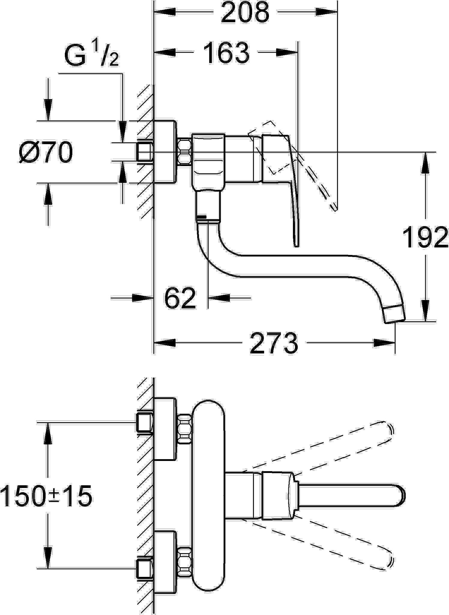 Смеситель Grohe Eurostyle Cosmopolitan 33982002 для кухни