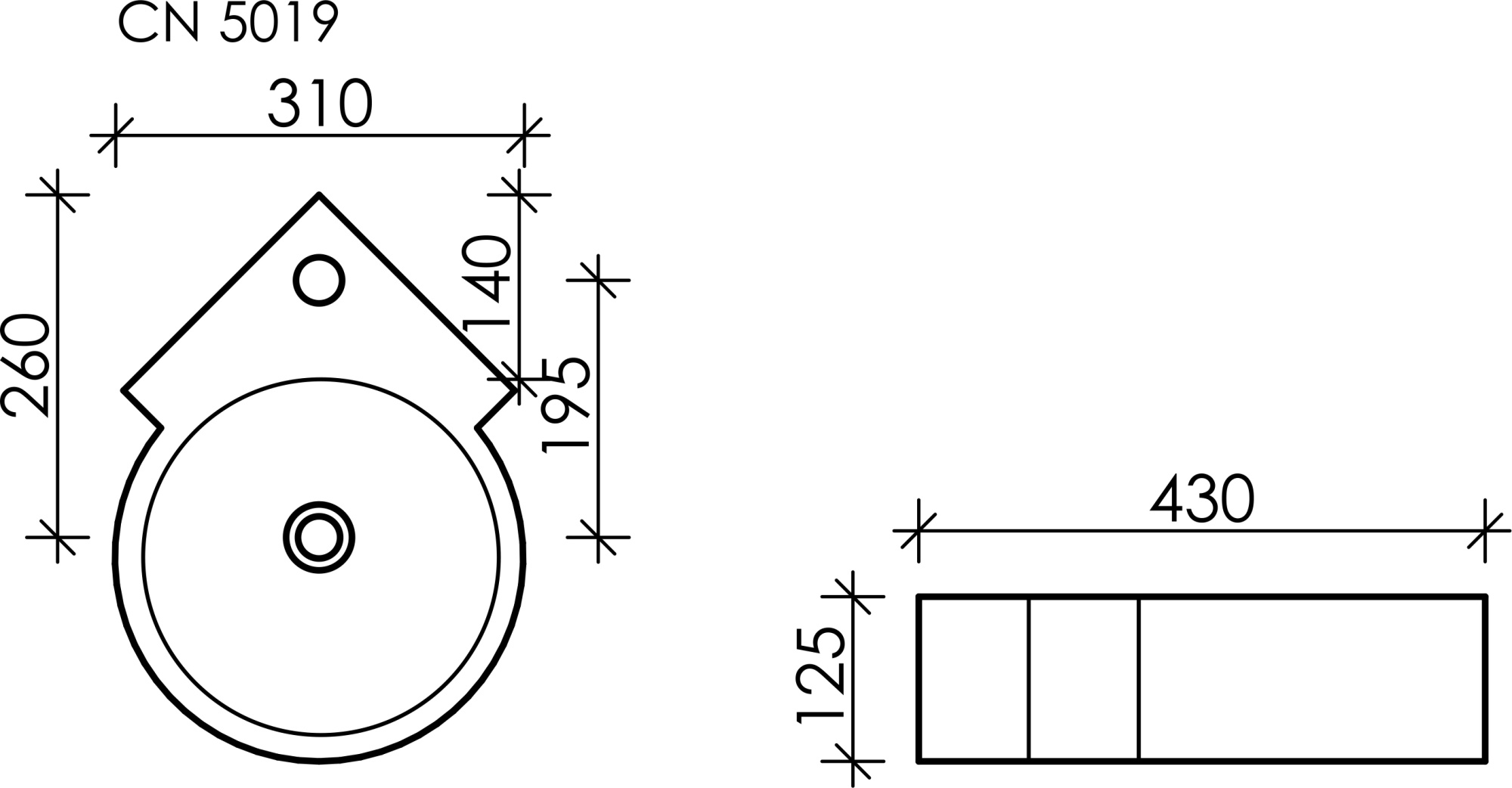 Раковина Ceramicanova Element 31 CN5019