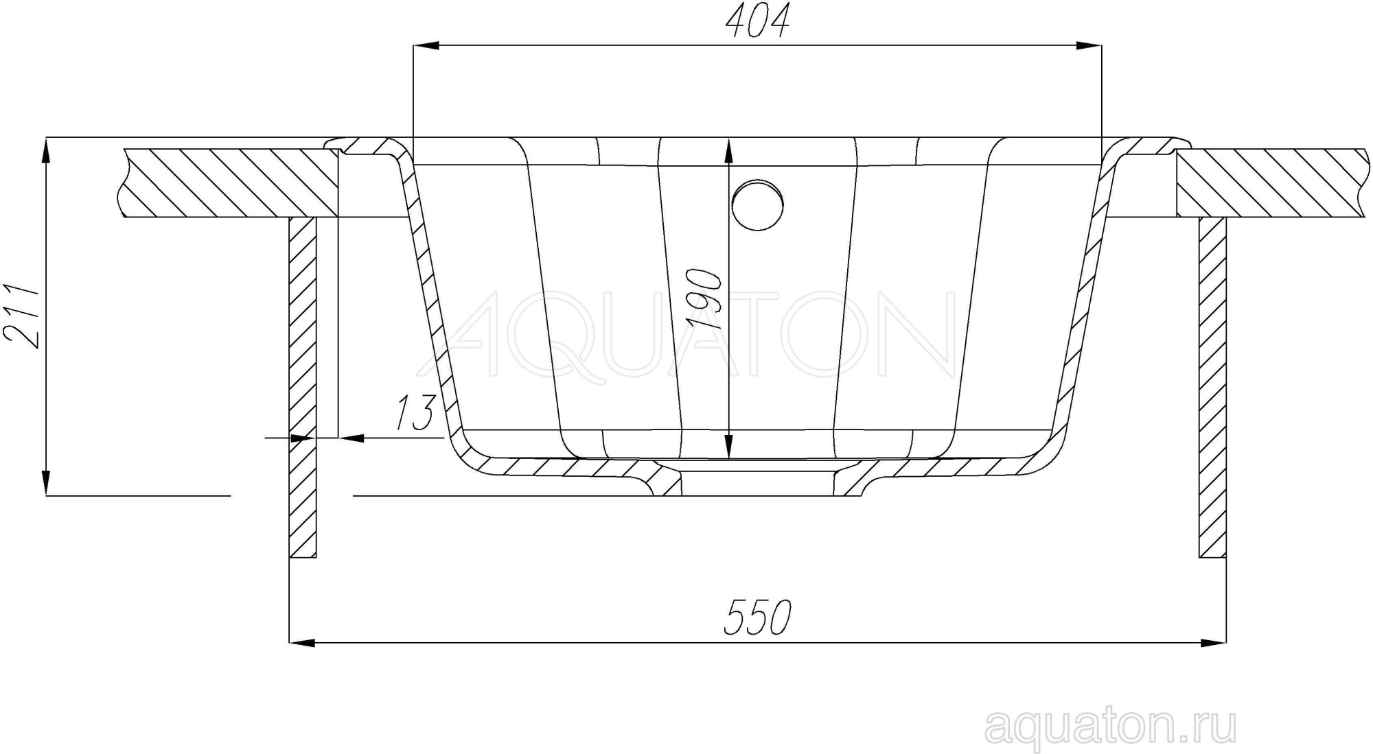 Кухонная мойка Aquaton Мида 1A712732MD260