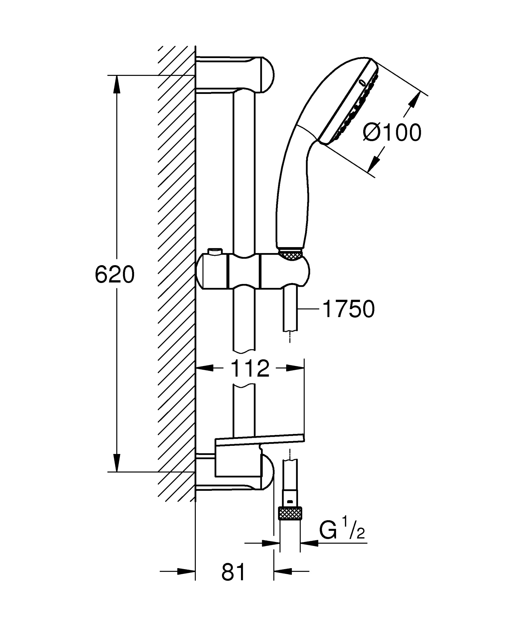 Душевой гарнитур Grohe Tempesta New 27927001