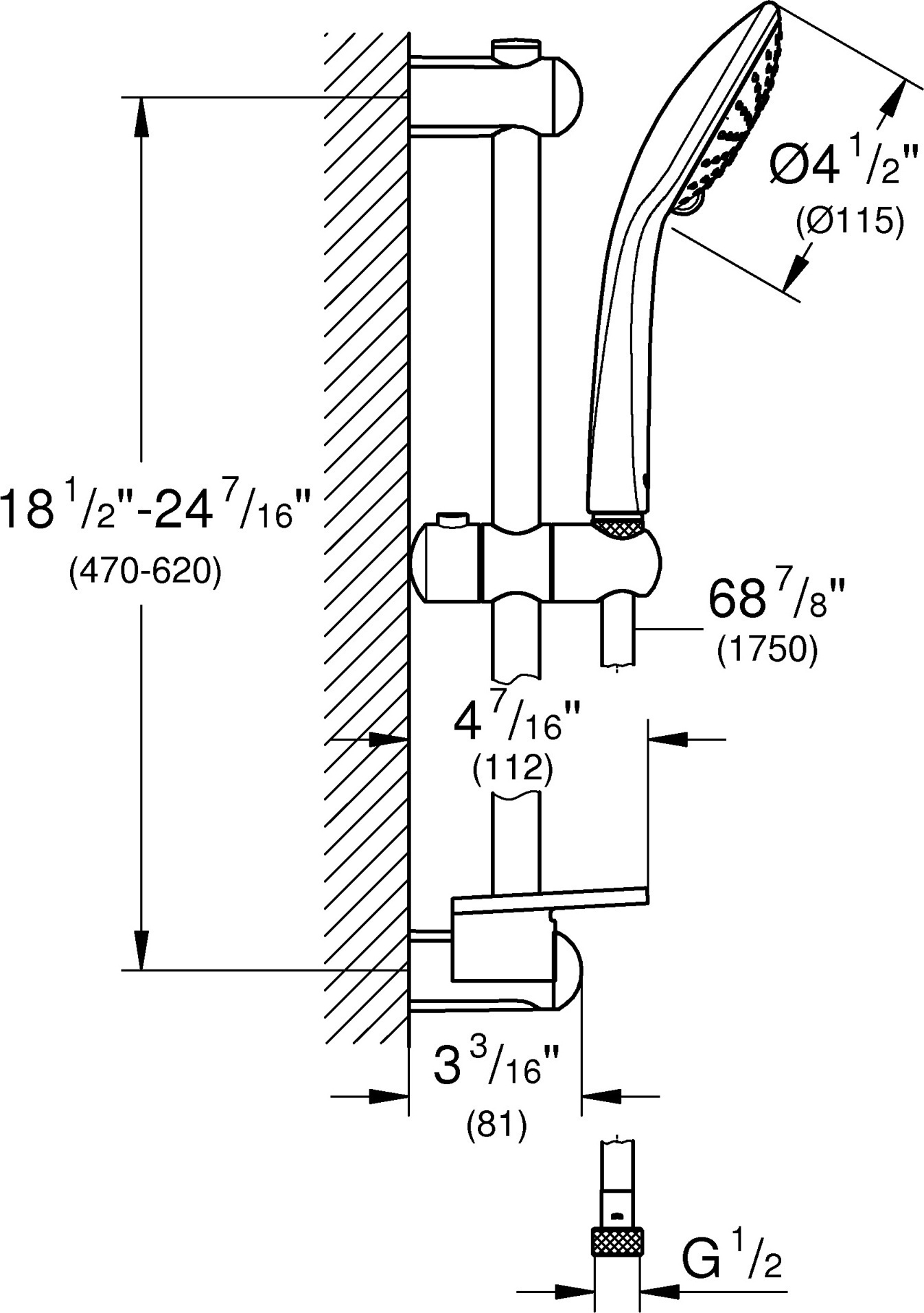 Душевой гарнитур Grohe Euphoria 27242001