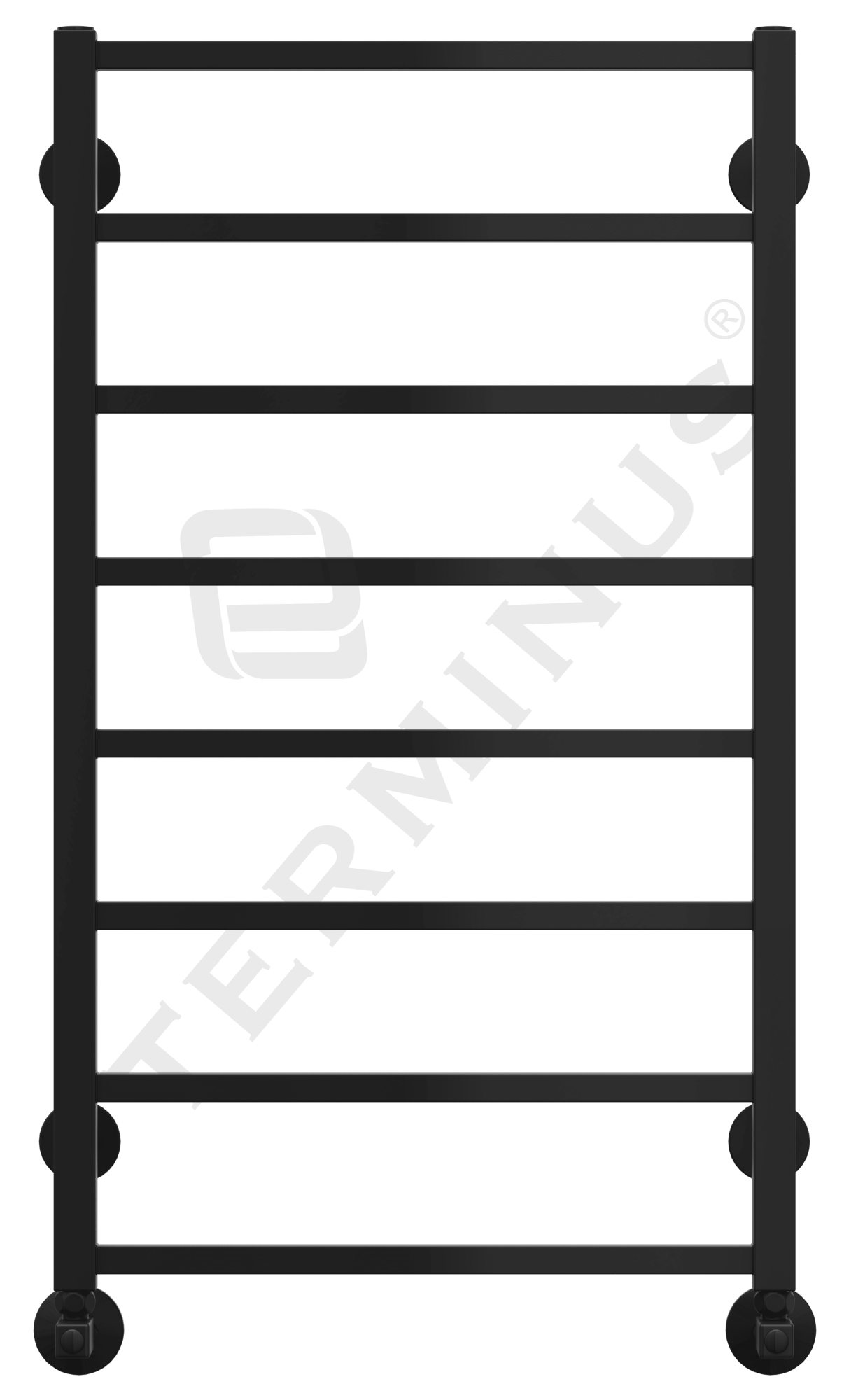 Полотенцесушитель водяной Terminus Standart Контур П8 50x90 black mat