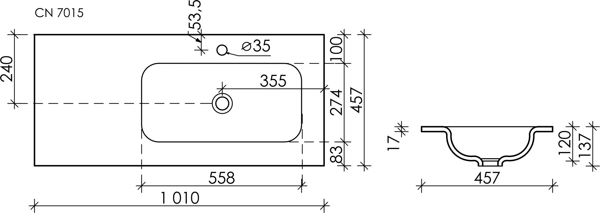 Раковина Ceramicanova Element CN7015