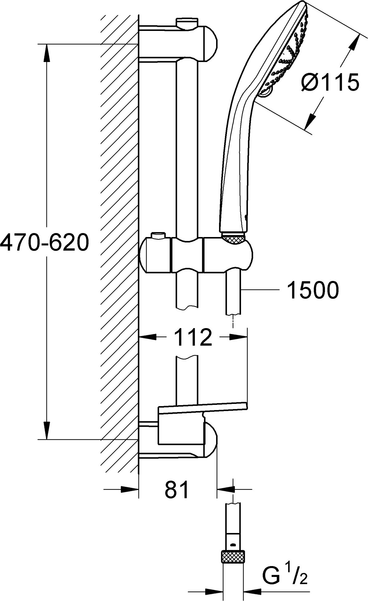 Душевой гарнитур Grohe Euphoria 27243001