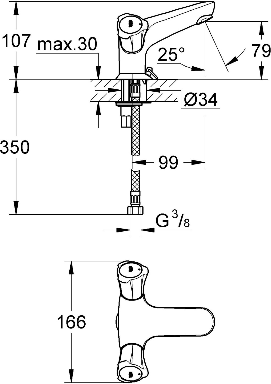 Смеситель Grohe Costa L 21100001 для раковины