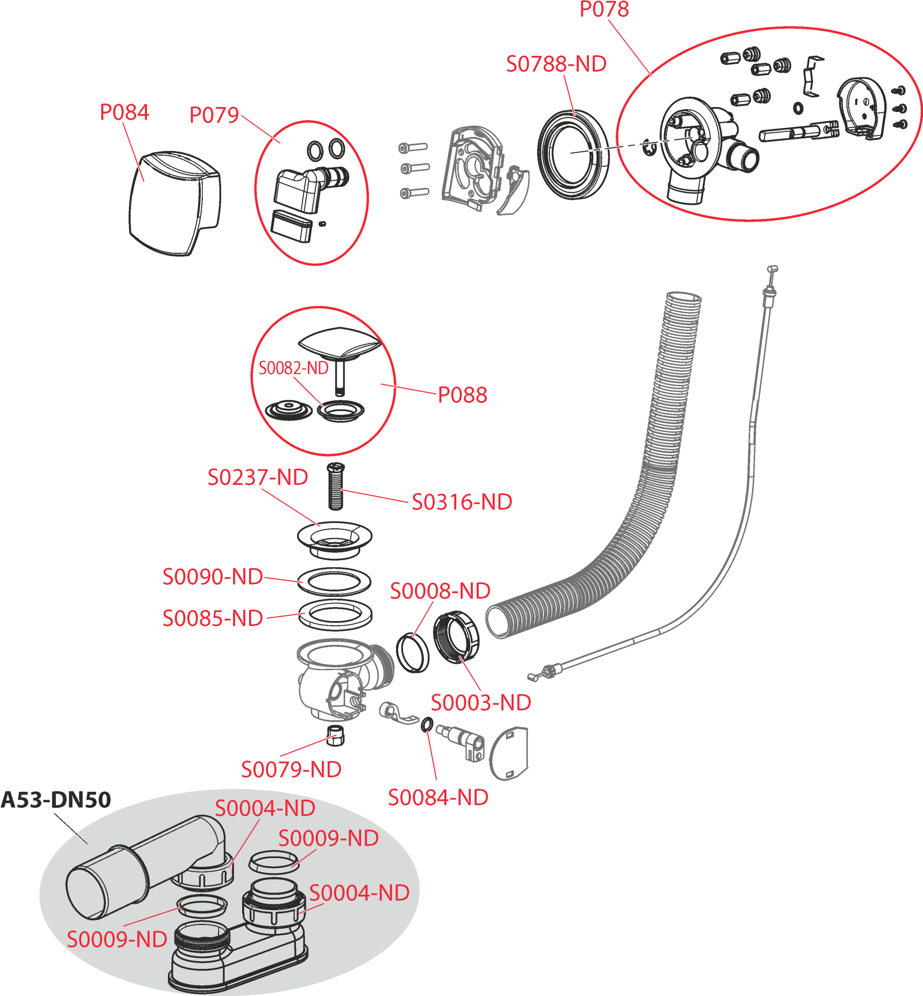 Слив-перелив AlcaPlast A565KM3-100