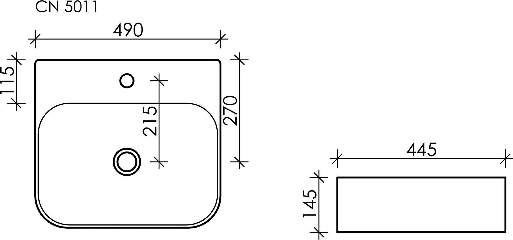 Раковина Ceramicanova Element 49 CN5011