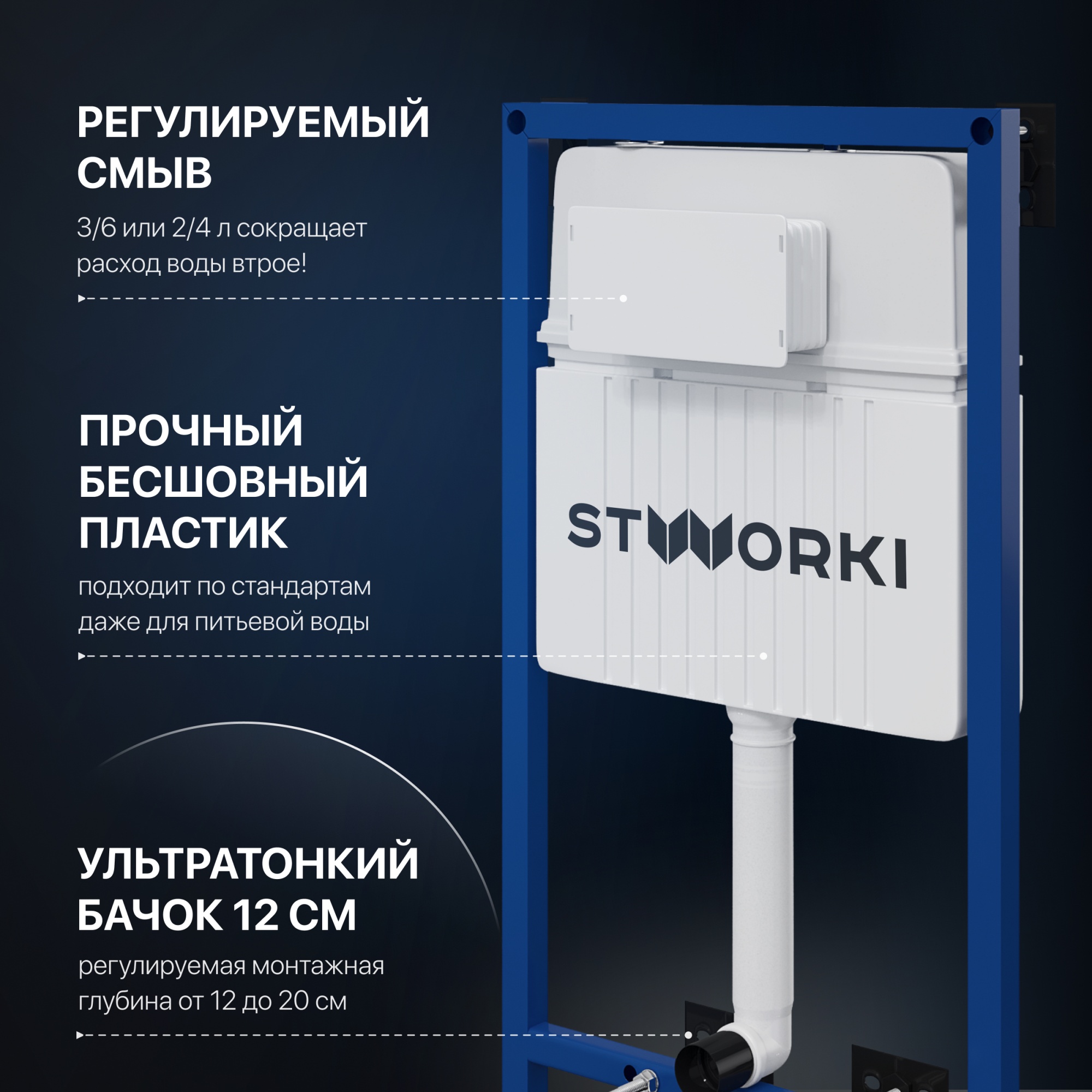 Система инсталляции для унитазов STWORKI 510162