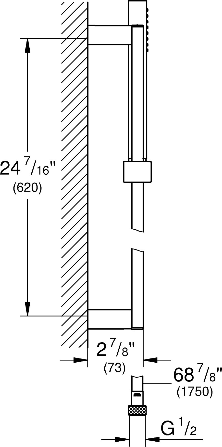 Душевой гарнитур Grohe Eurocube 27891000