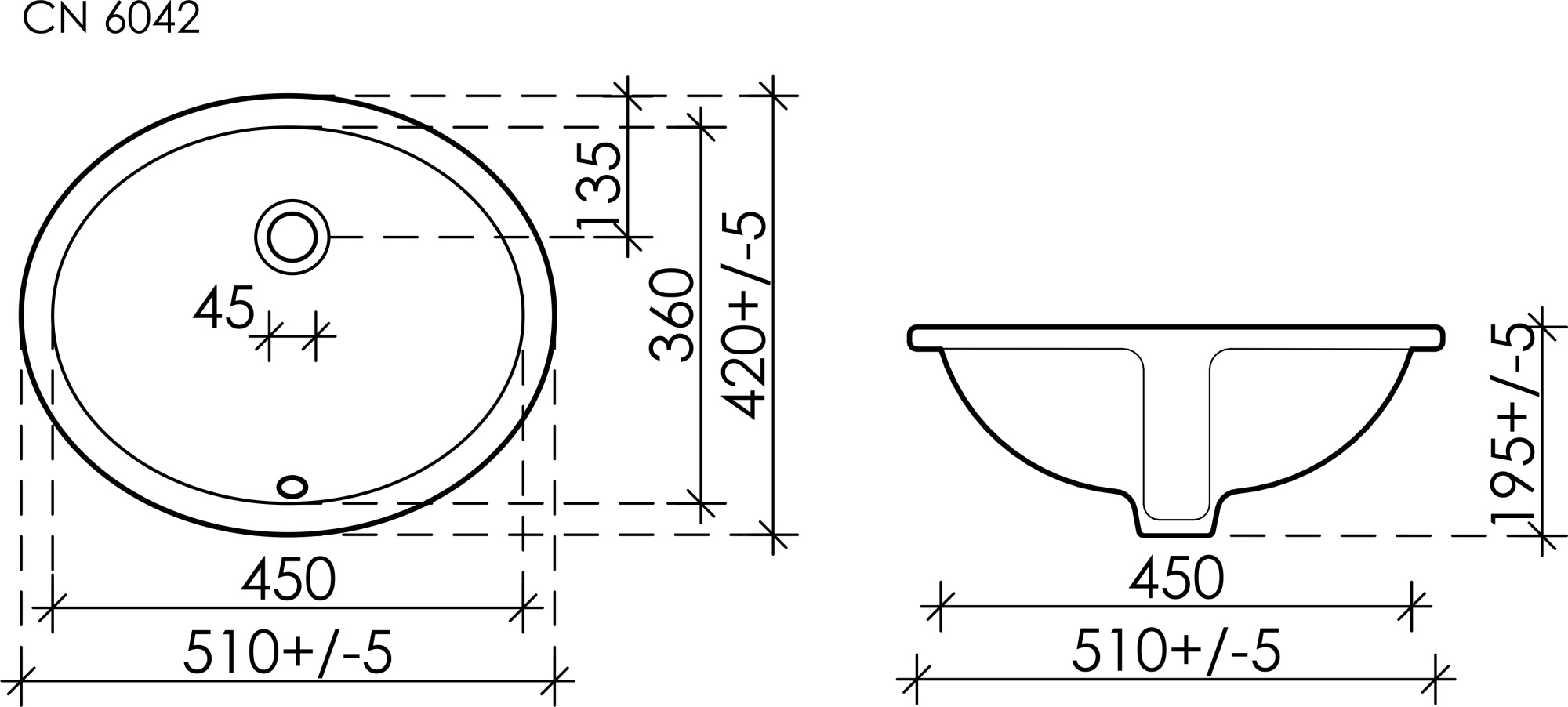 Раковина Ceramicanova Element 51 CN6042