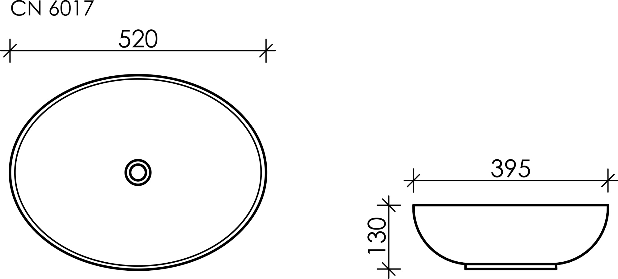 Раковина Ceramicanova Element 52 CN6017MW