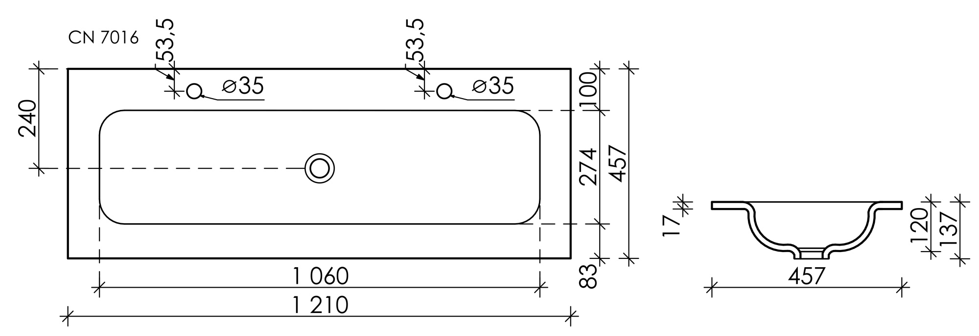 Раковина Ceramicanova Element CN7016