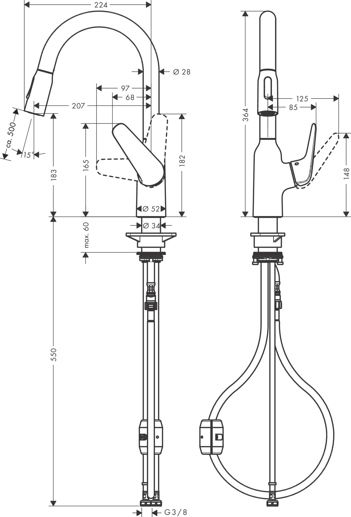 Смеситель Hansgrohe Focus M429-H180 71801000 для кухни