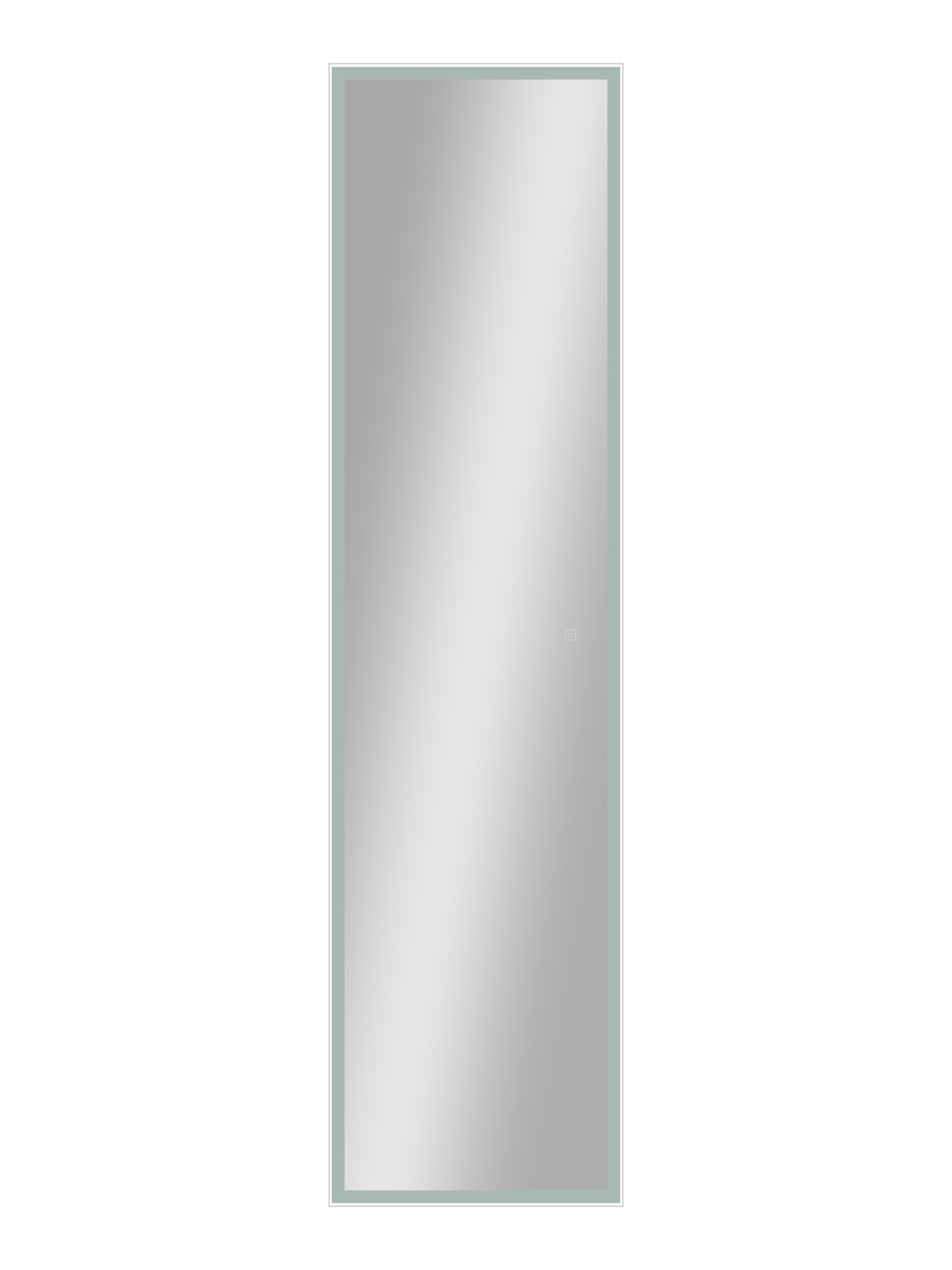 Зеркало Continent Tower White 45x175 LED