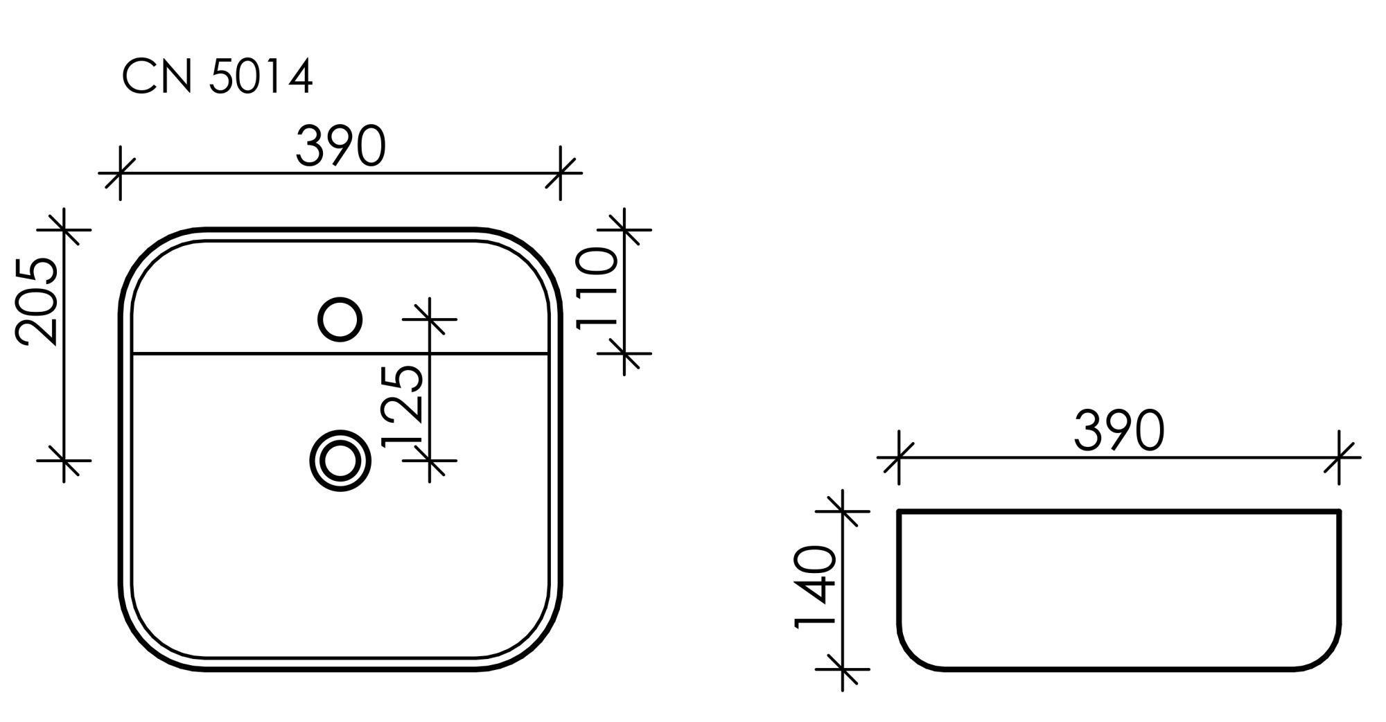 Раковина Ceramicanova Element 39 CN5014