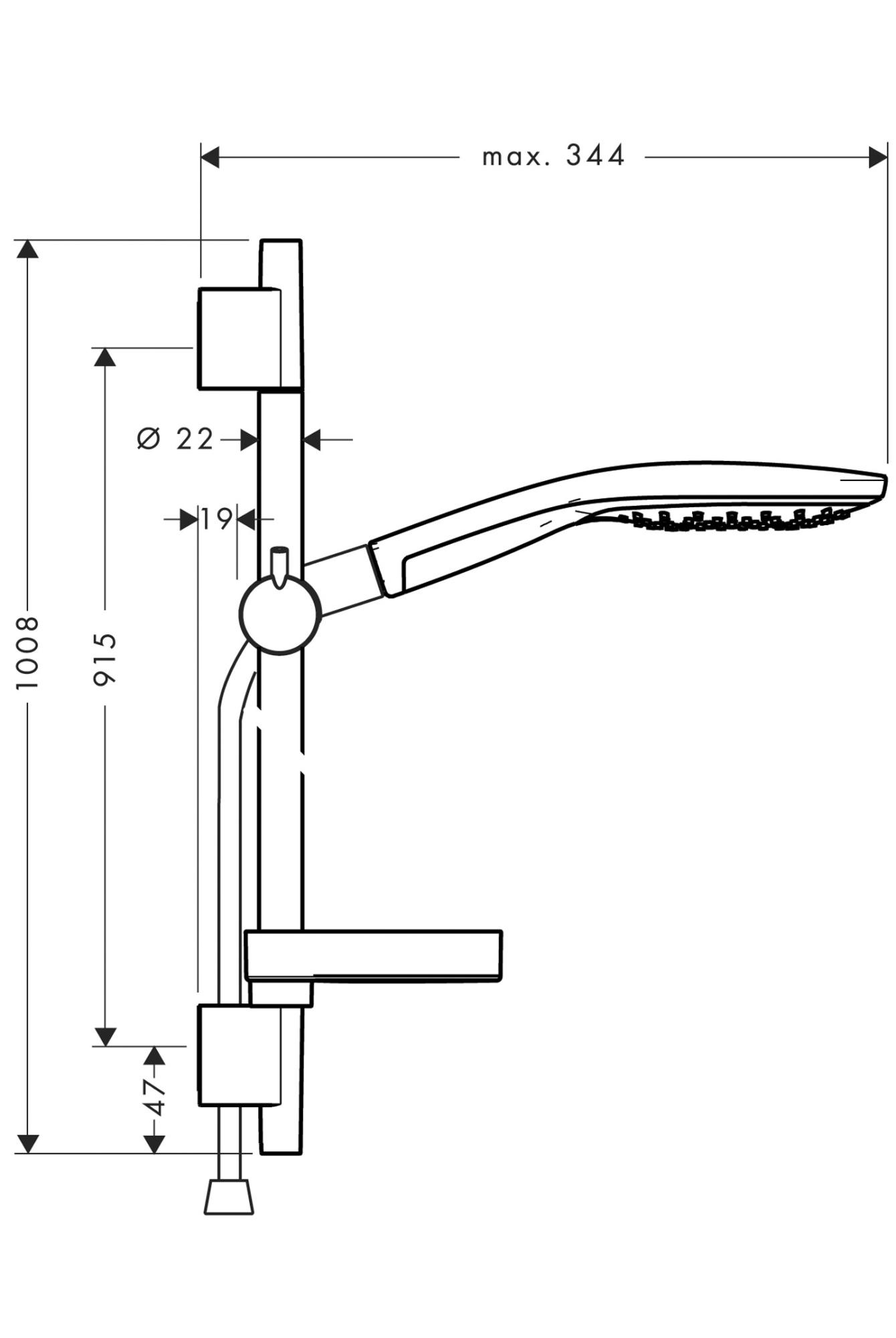 Душевой гарнитур Hansgrohe Raindance Select S 27803400