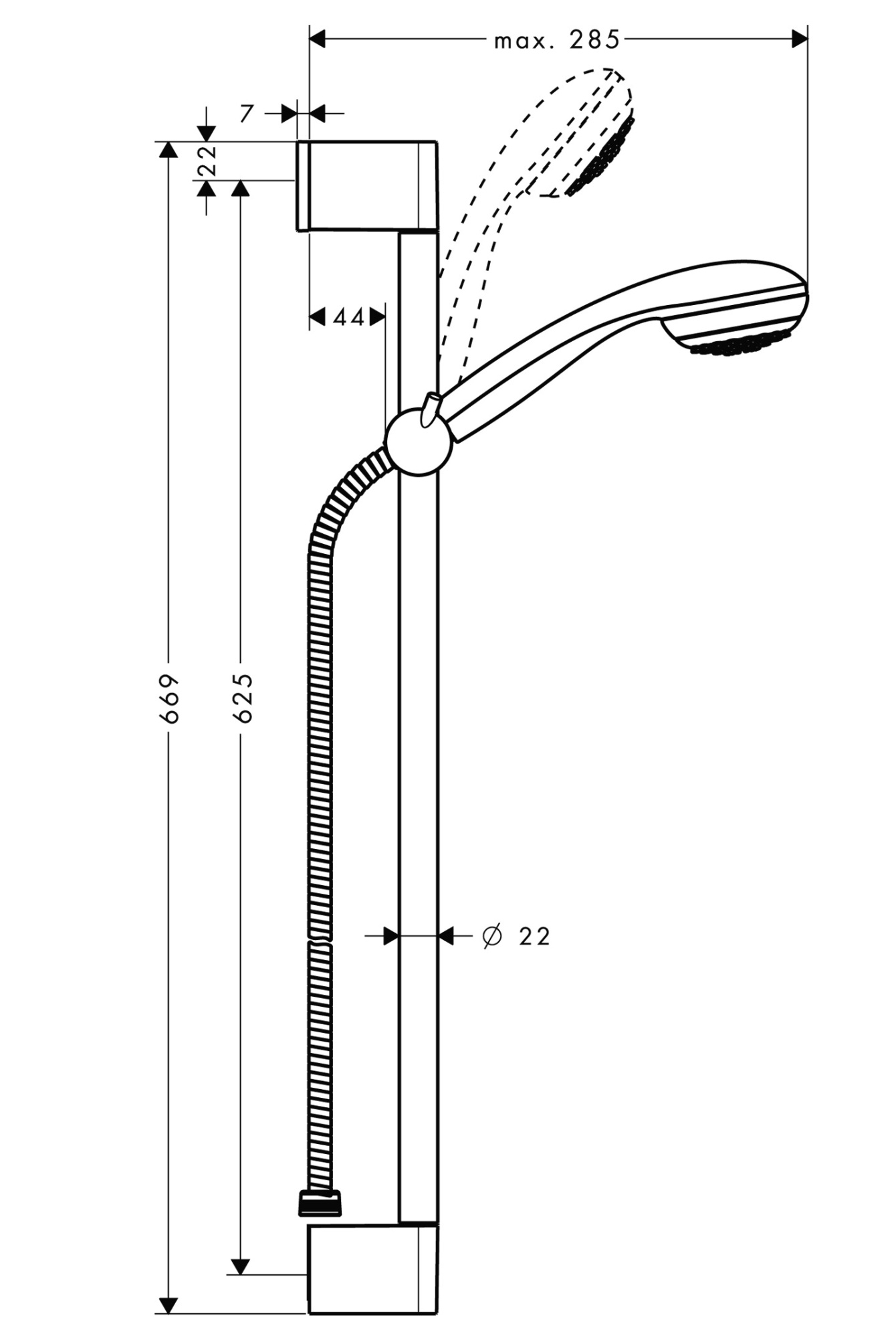 Душевой гарнитур Hansgrohe Crometta 27652000