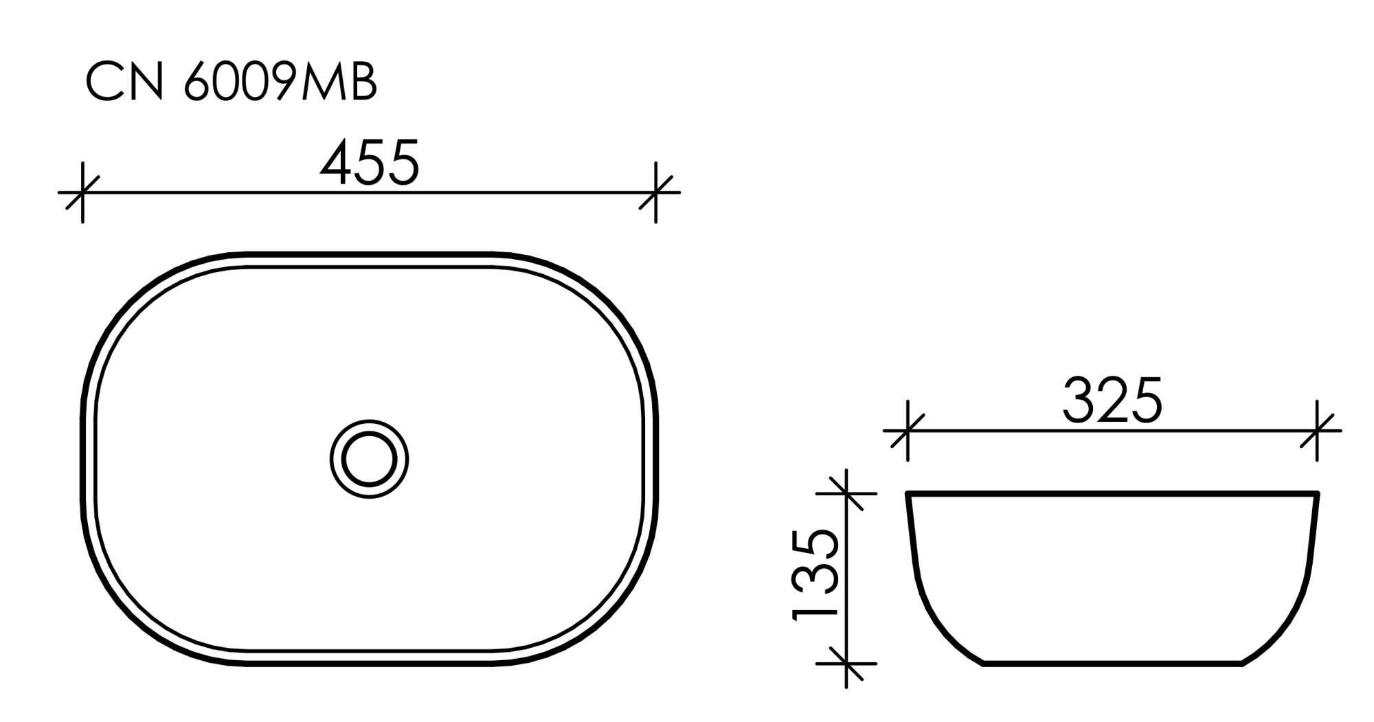 Раковина Ceramicanova Element 45 CN6009MB