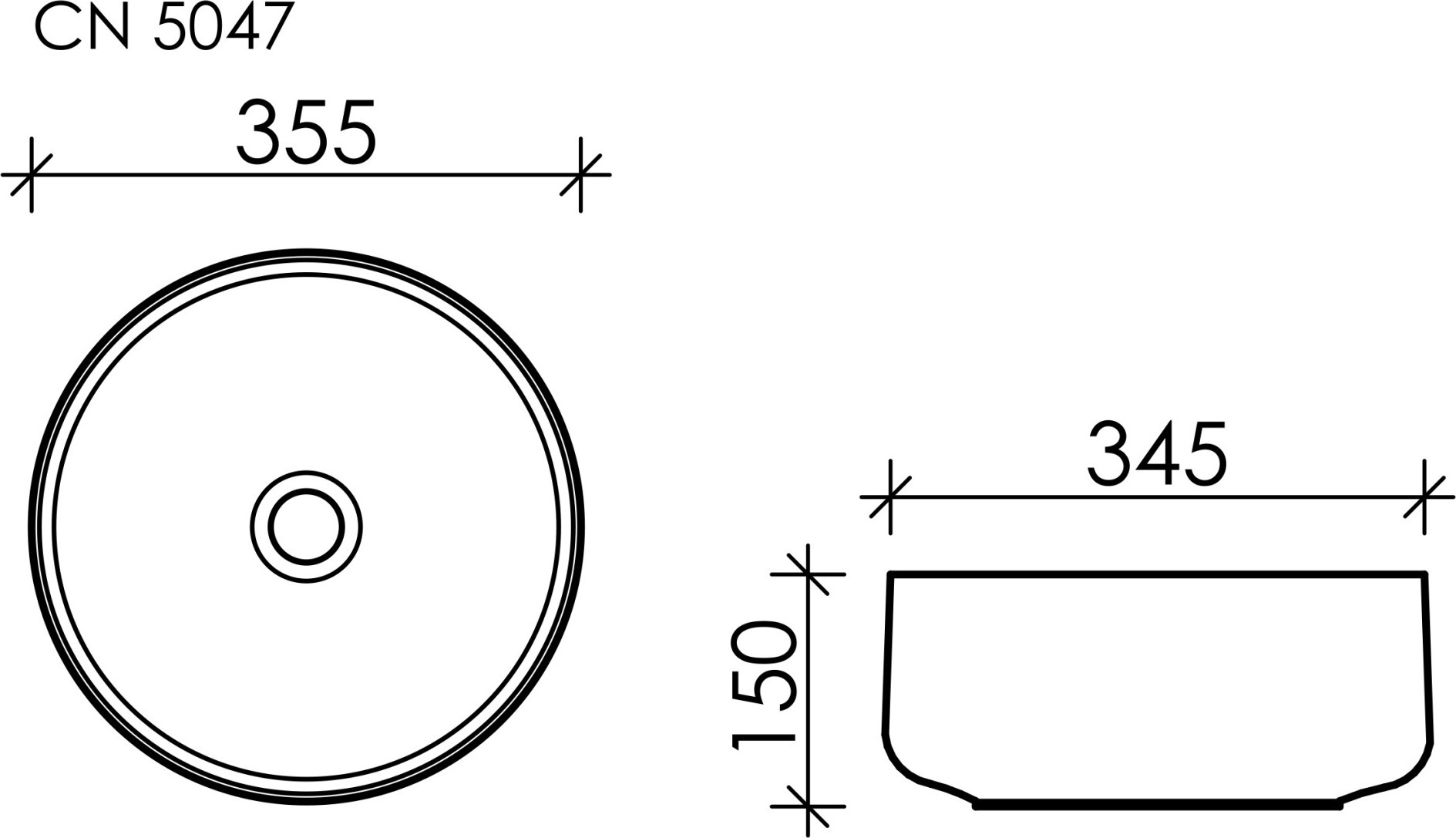 Раковина Ceramicanova Element 35 CN5047