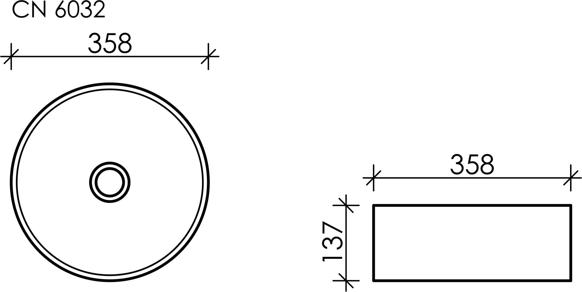 Раковина Ceramicanova Element 35 CN6032