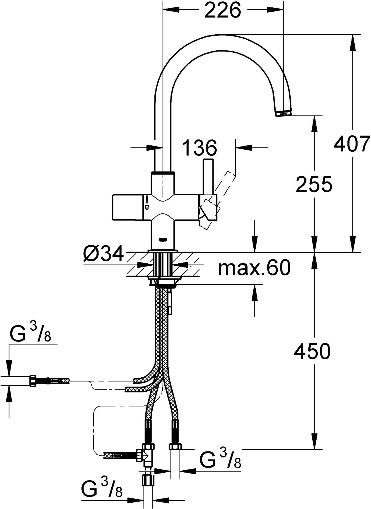 Смеситель Grohe Blue 33251000 для кухни