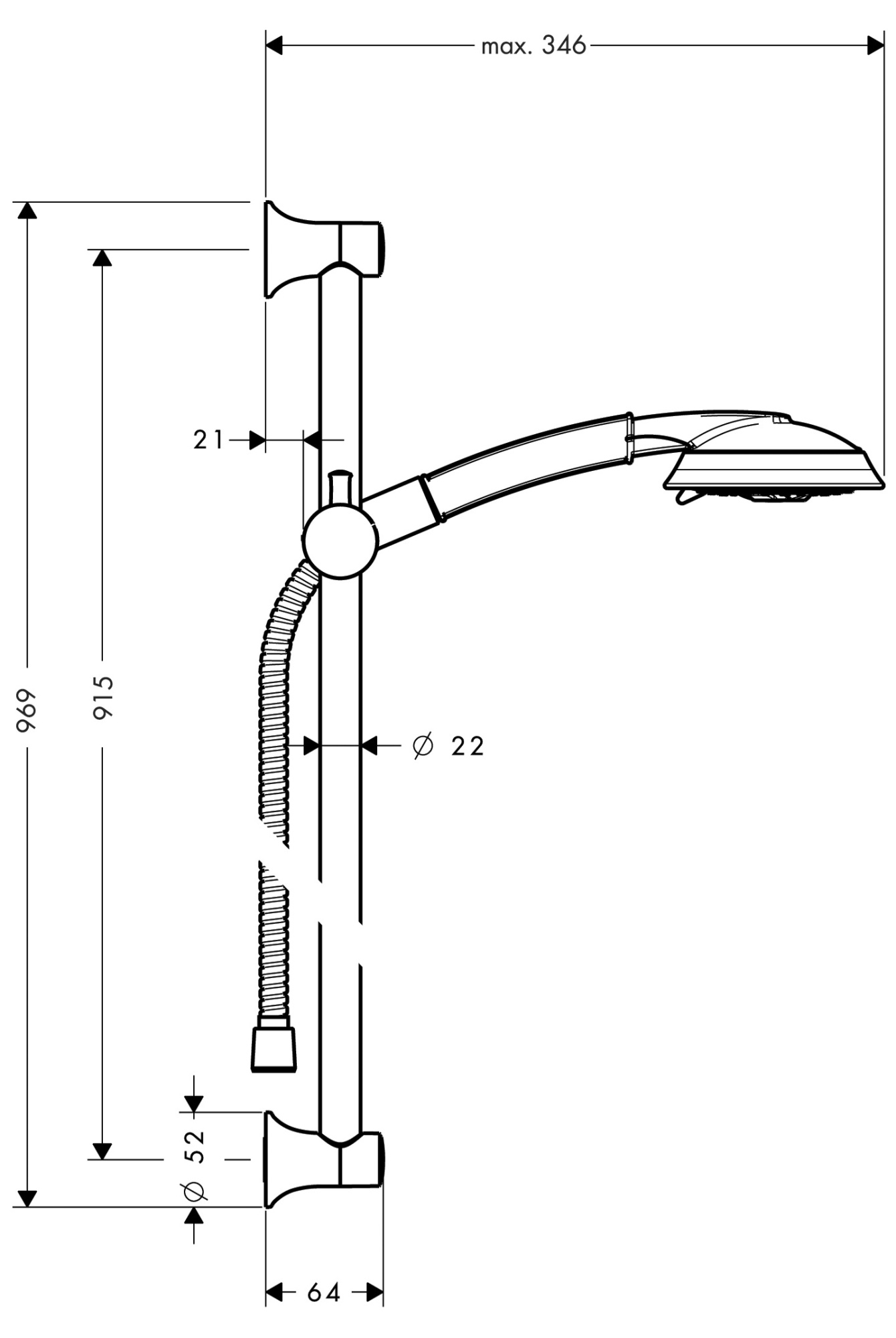 Душевой гарнитур Hansgrohe Raindance Classic 27841000