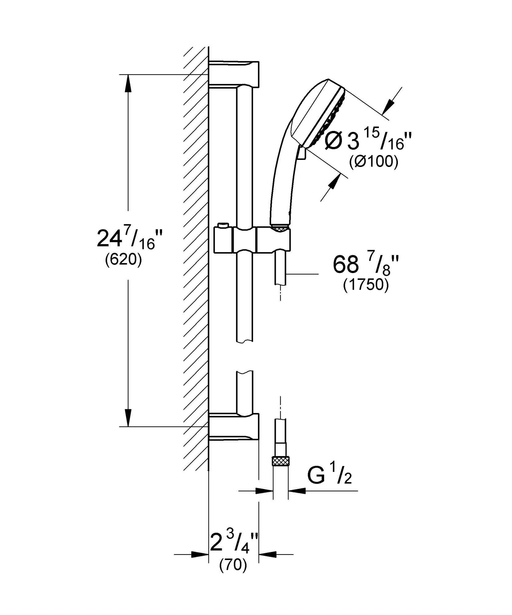 Душевой гарнитур Grohe Tempesta Cosmopolitan 27580002