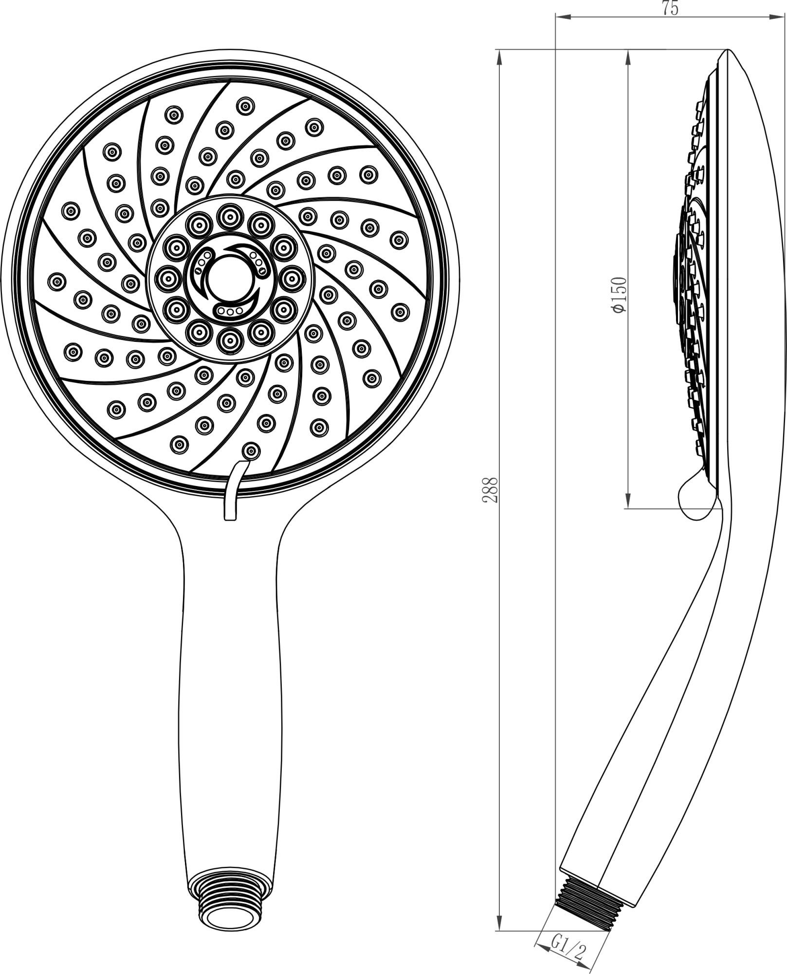 Душевая лейка Lemark LM0816C