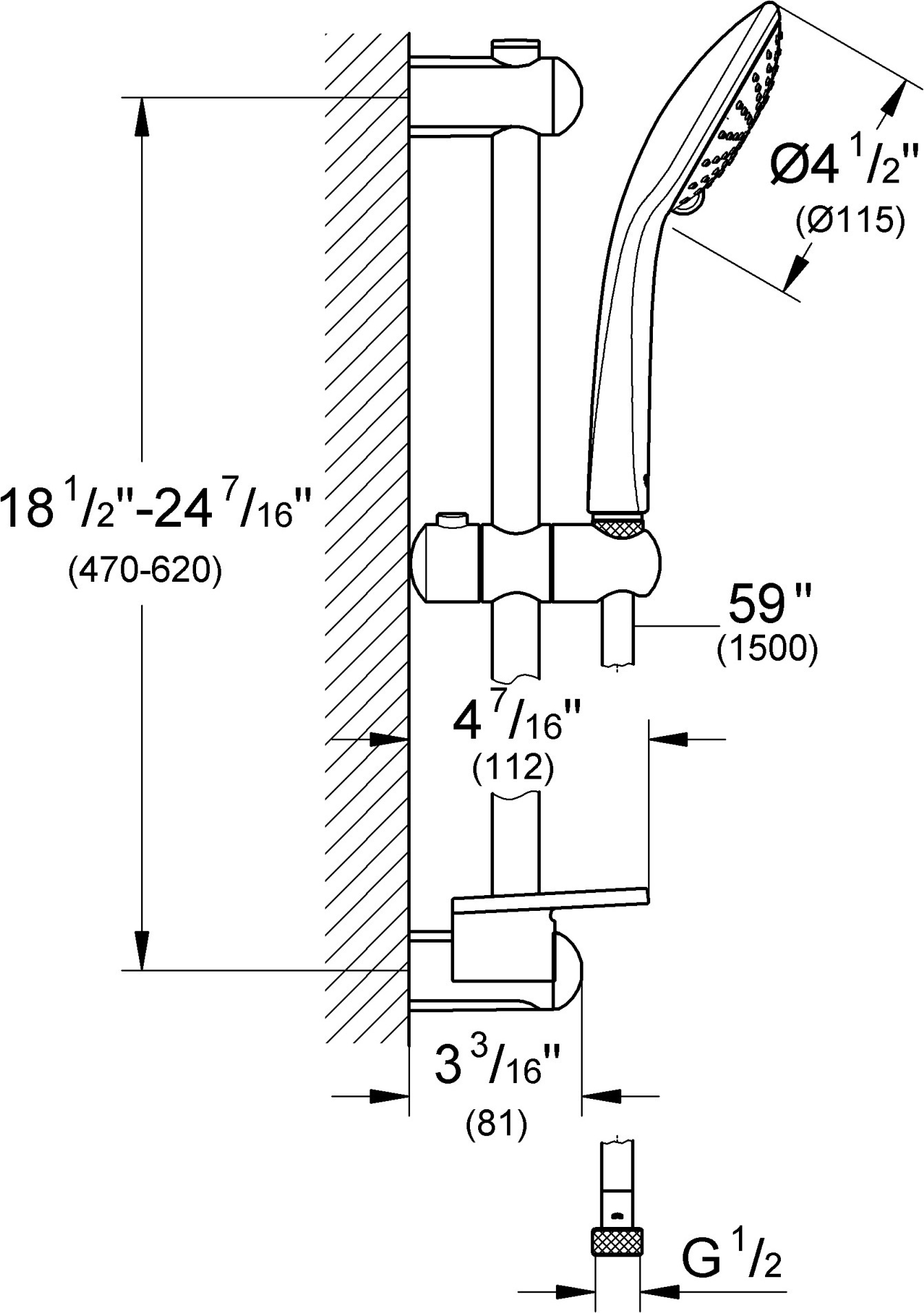 Душевой гарнитур Grohe Euphoria 27242001