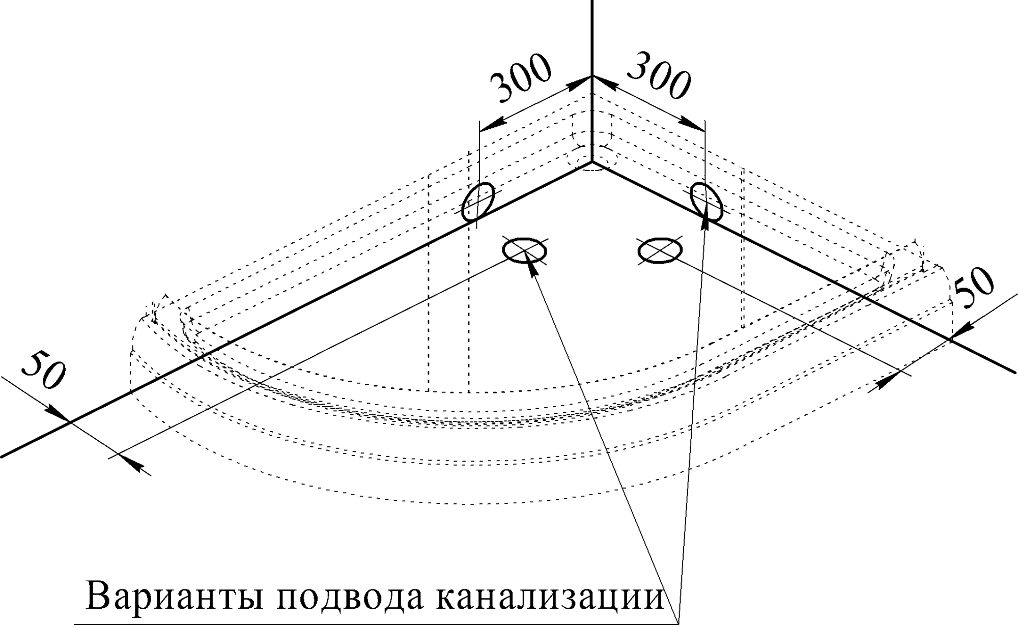 Душевой поддон Радомир 120x90 R