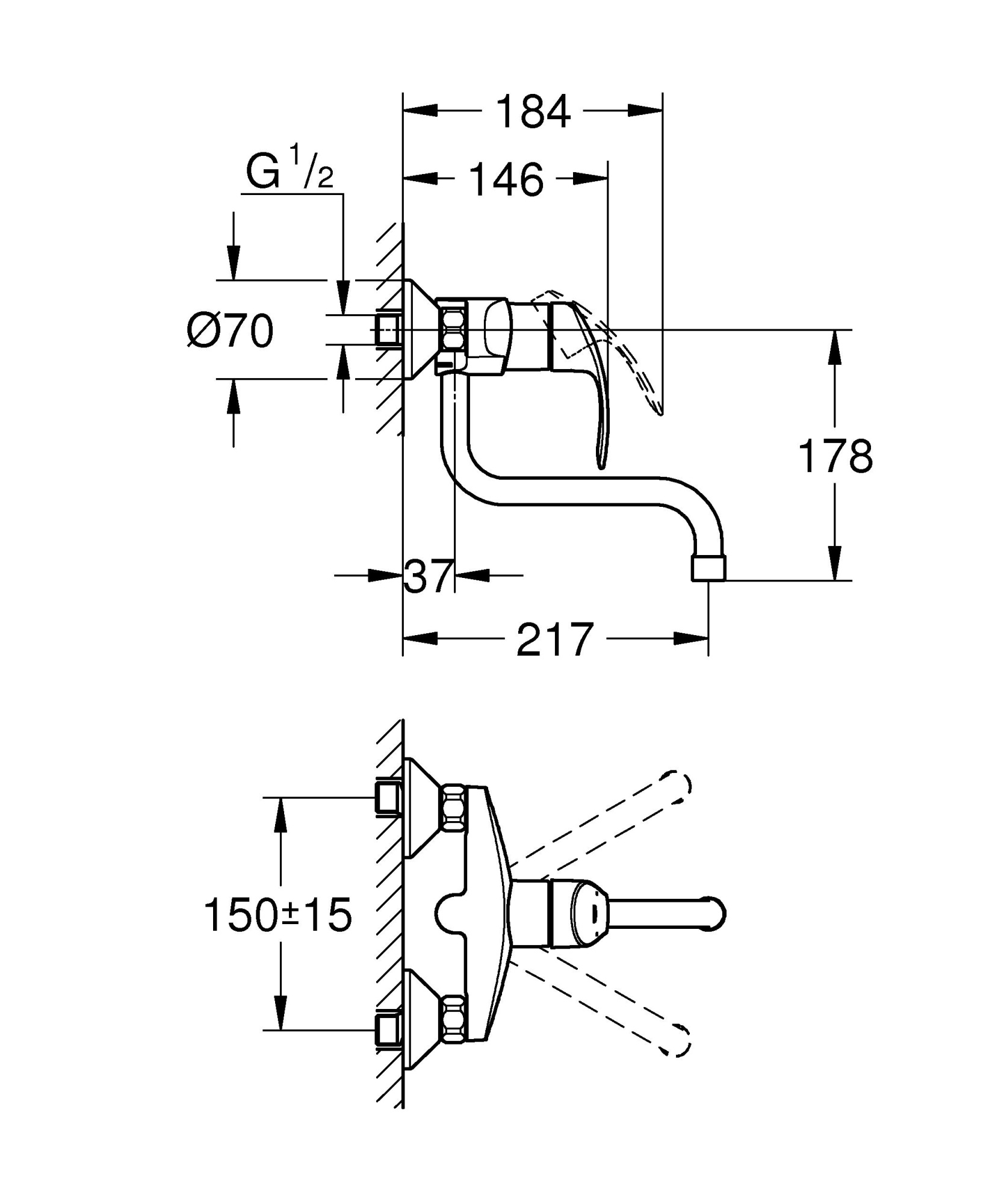 Смеситель Grohe Eurosmart 31391002 для кухни