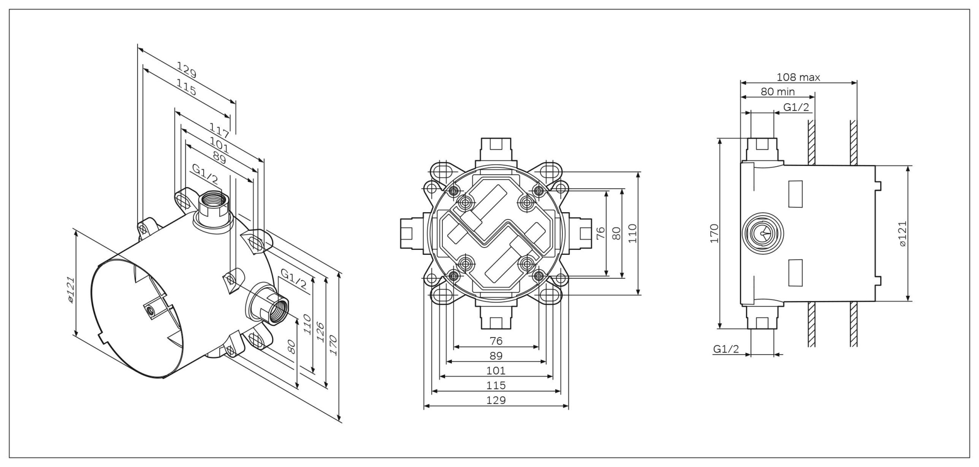 Скрытая часть Am.Pm MultiDock F100100