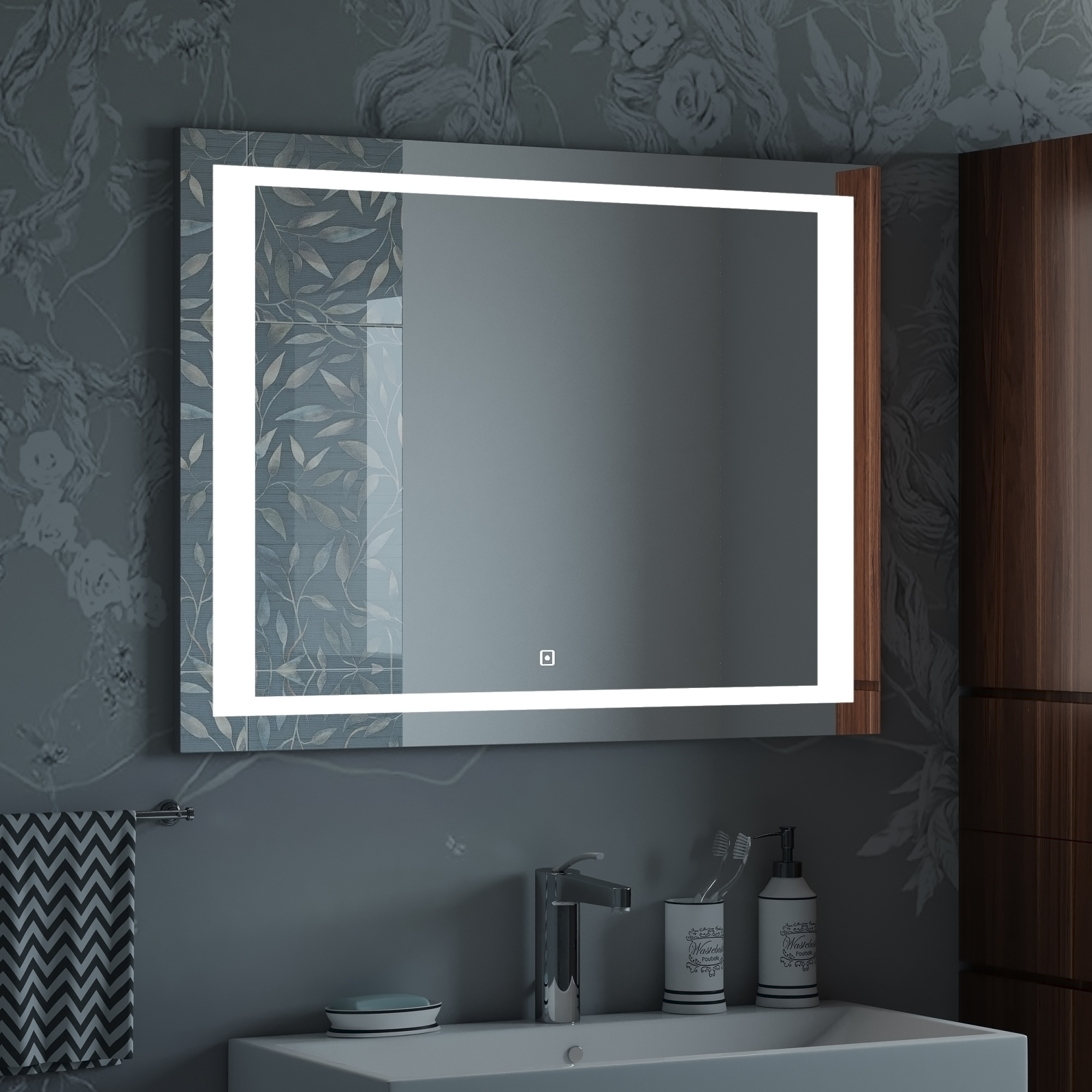 Зеркало Continent Quattro 100x70 LED