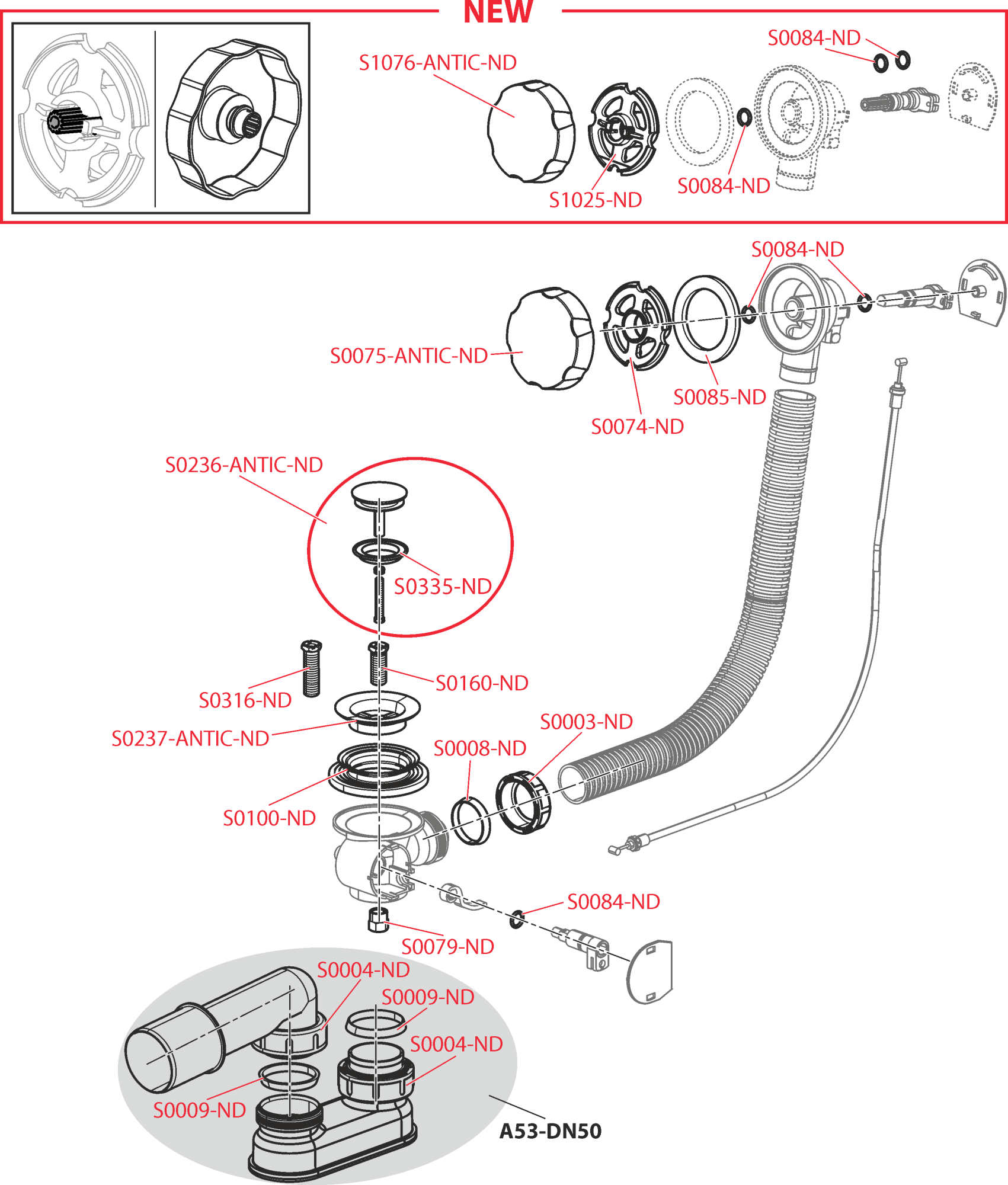 Слив-перелив AlcaPlast A55ANTIC-120