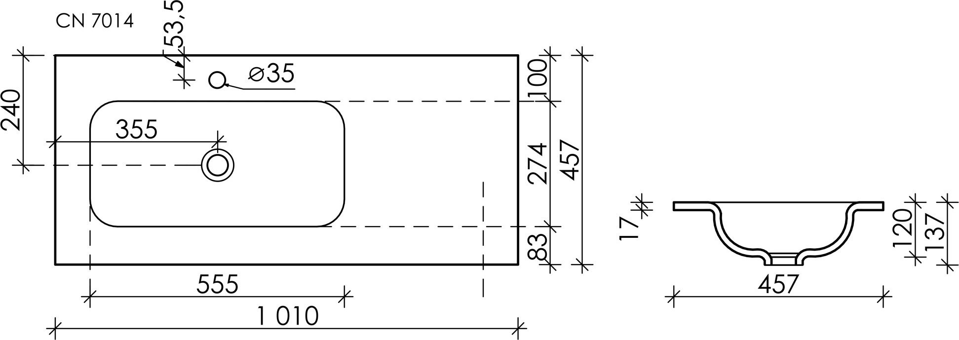 Раковина Ceramicanova Element CN7014