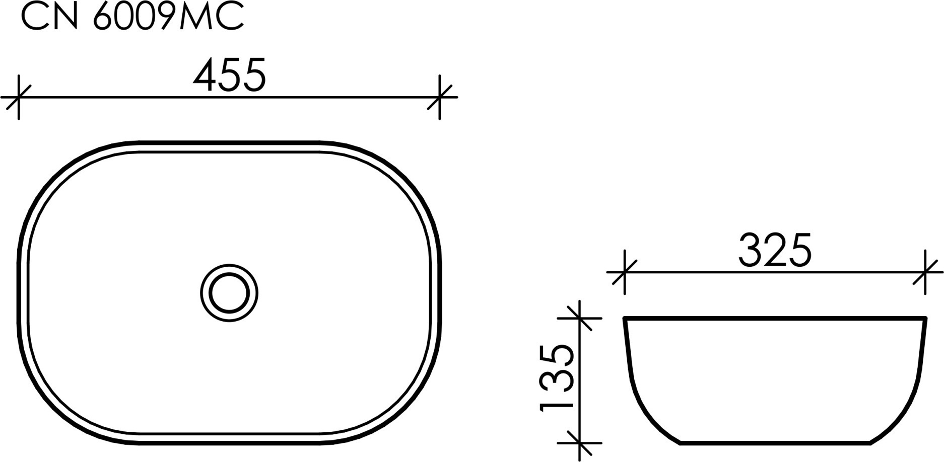 Раковина Ceramicanova Element 45 CN6009MC